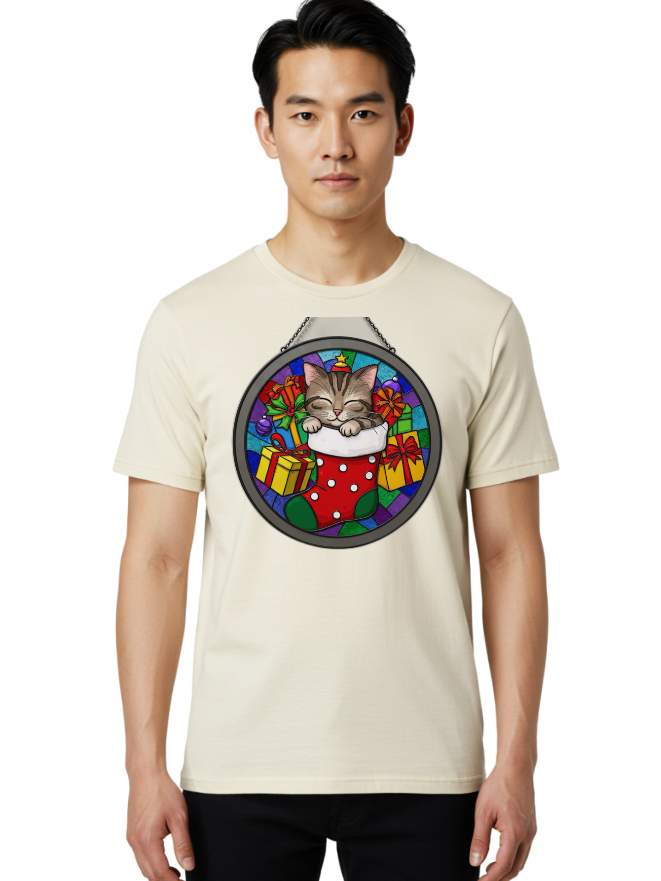 Kitten-In-Christmas-Stocking Men'S Graphic Tee, 100% Cotton, Comfortable Casual Summer Wear, Machine Washable, Vintage Camera, Old Camera, Antique Camera, Black Camera, Classic Photography, Photography Equipment, Nostalgic Device, Film Camera, Bam718