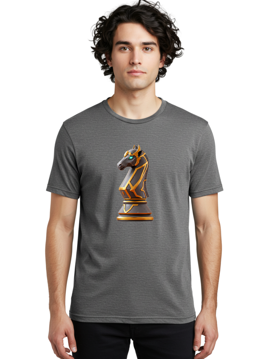 Knight-Chess-Piece Men'S Graphic Tee, 100% Cotton, Comfortable Casual Summer Wear, Machine Washable, Vintage Camera, Old Camera, Antique Camera, Black Camera, Classic Photography, Photography Equipment, Nostalgic Device, Film Camera, Bam721