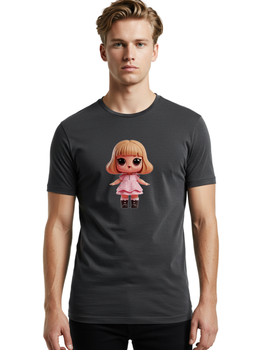 L-O-L-Surprise-Doll Men'S Graphic Tee, 100% Cotton, Comfortable Casual Summer Wear, Machine Washable, Vintage Camera, Old Camera, Antique Camera, Black Camera, Classic Photography, Photography Equipment, Nostalgic Device, Film Camera, Bam725
