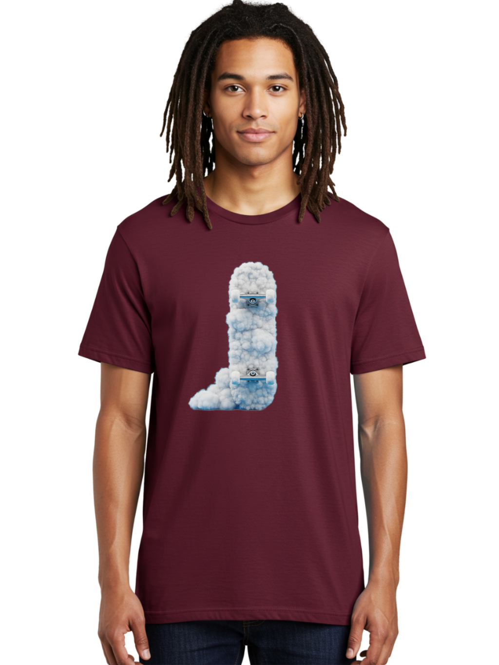 L-Shaped-Skateboards-In-Clouds Men'S Graphic Tee, 100% Cotton, Comfortable Casual Summer Wear, Machine Washable, Vintage Camera, Old Camera, Antique Camera, Black Camera, Classic Photography, Photography Equipment, Nostalgic Device, Bam726