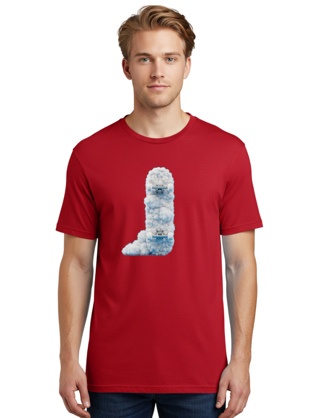 L-Shaped-Skateboards-In-Clouds Men'S Graphic Tee, 100% Cotton, Comfortable Casual Summer Wear, Machine Washable, Vintage Camera, Old Camera, Antique Camera, Black Camera, Classic Photography, Photography Equipment, Nostalgic Device, Bam726