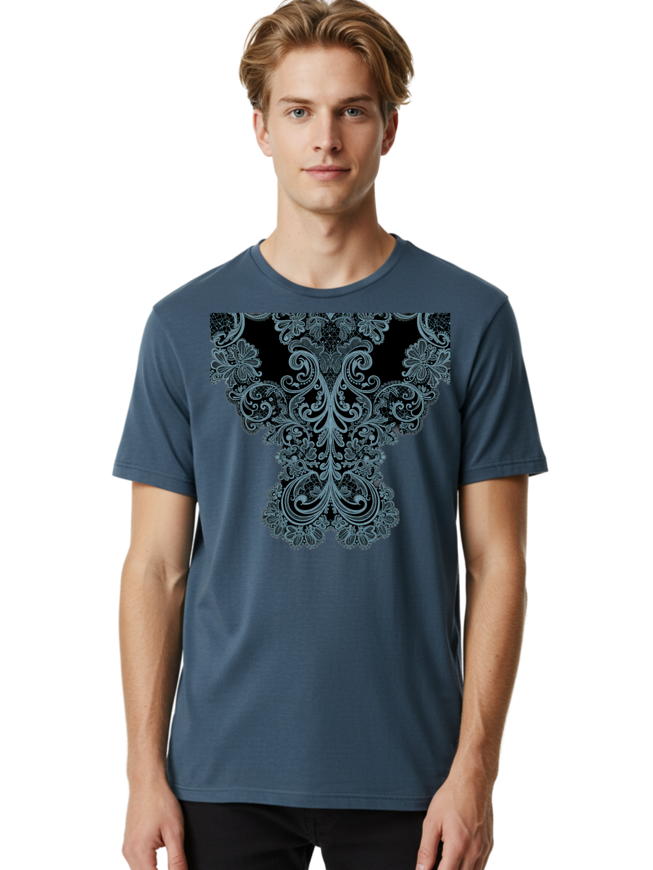 Lace-Trim Men'S Graphic Tee, 100% Cotton, Comfortable Casual Summer Wear, Machine Washable, Vintage Camera, Old Camera, Antique Camera, Black Camera, Classic Photography, Photography Equipment, Nostalgic Device, Film Camera, Camera Art Bam729