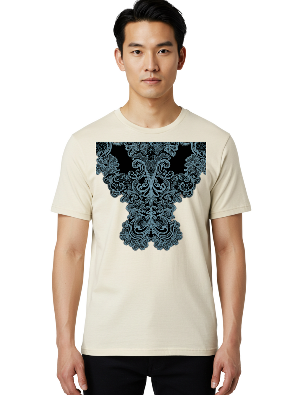 Lace-Trim Men'S Graphic Tee, 100% Cotton, Comfortable Casual Summer Wear, Machine Washable, Vintage Camera, Old Camera, Antique Camera, Black Camera, Classic Photography, Photography Equipment, Nostalgic Device, Film Camera, Camera Art Bam729