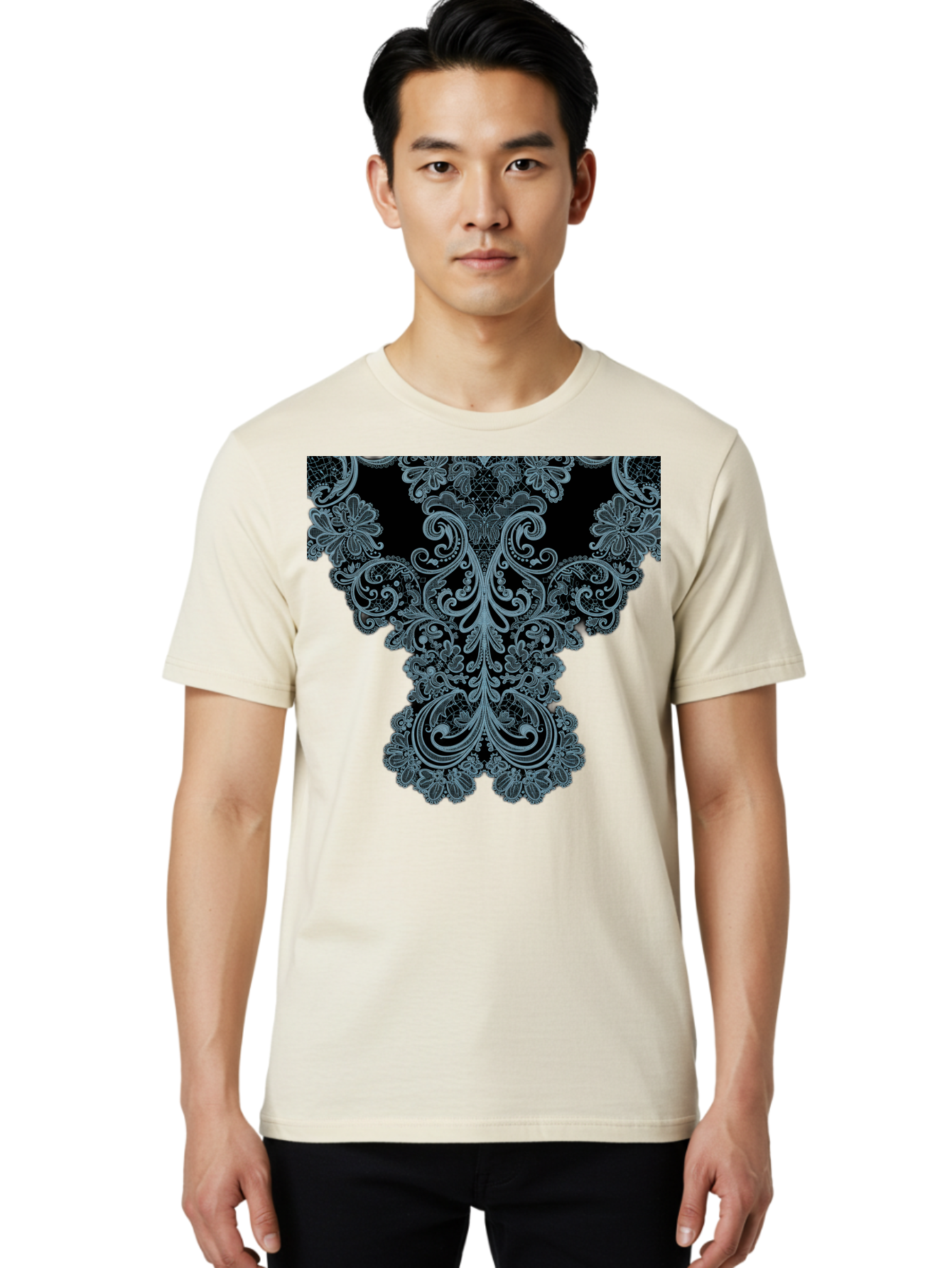 Lace-Trim Men'S Graphic Tee, 100% Cotton, Comfortable Casual Summer Wear, Machine Washable, Vintage Camera, Old Camera, Antique Camera, Black Camera, Classic Photography, Photography Equipment, Nostalgic Device, Film Camera, Camera Art Bam729
