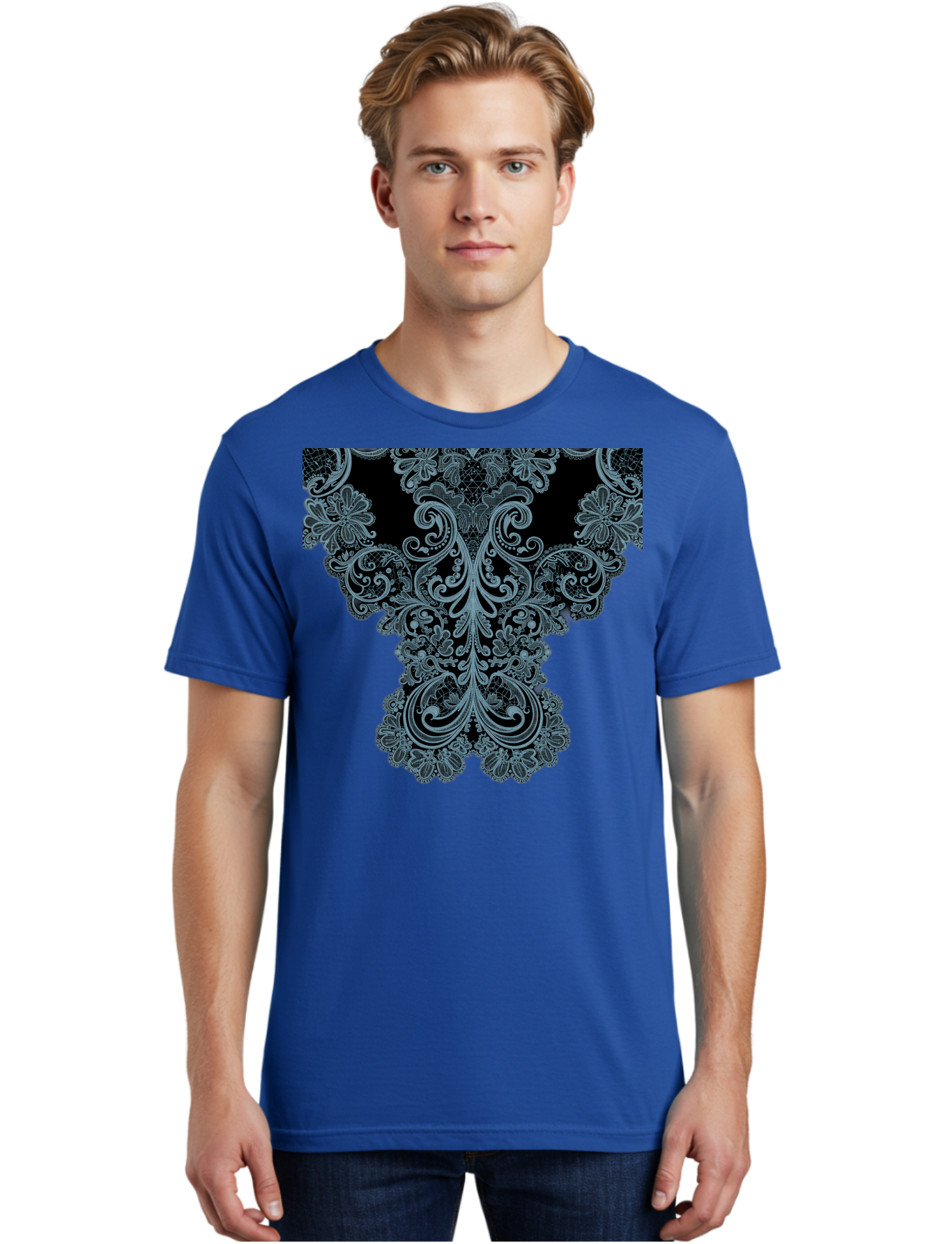 Lace-Trim Men'S Graphic Tee, 100% Cotton, Comfortable Casual Summer Wear, Machine Washable, Vintage Camera, Old Camera, Antique Camera, Black Camera, Classic Photography, Photography Equipment, Nostalgic Device, Film Camera, Camera Art Bam729