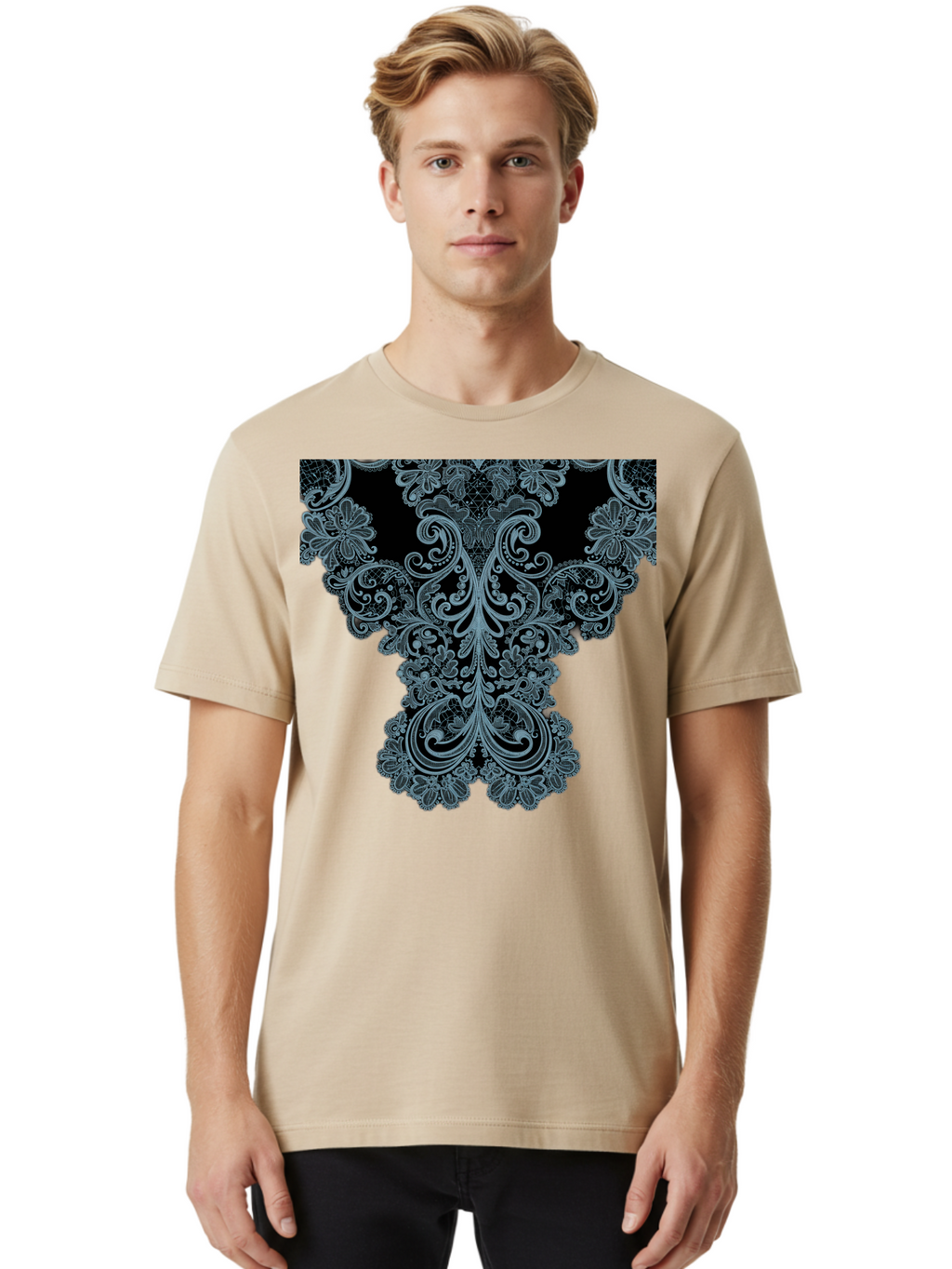 Lace-Trim Men'S Graphic Tee, 100% Cotton, Comfortable Casual Summer Wear, Machine Washable, Vintage Camera, Old Camera, Antique Camera, Black Camera, Classic Photography, Photography Equipment, Nostalgic Device, Film Camera, Camera Art Bam729