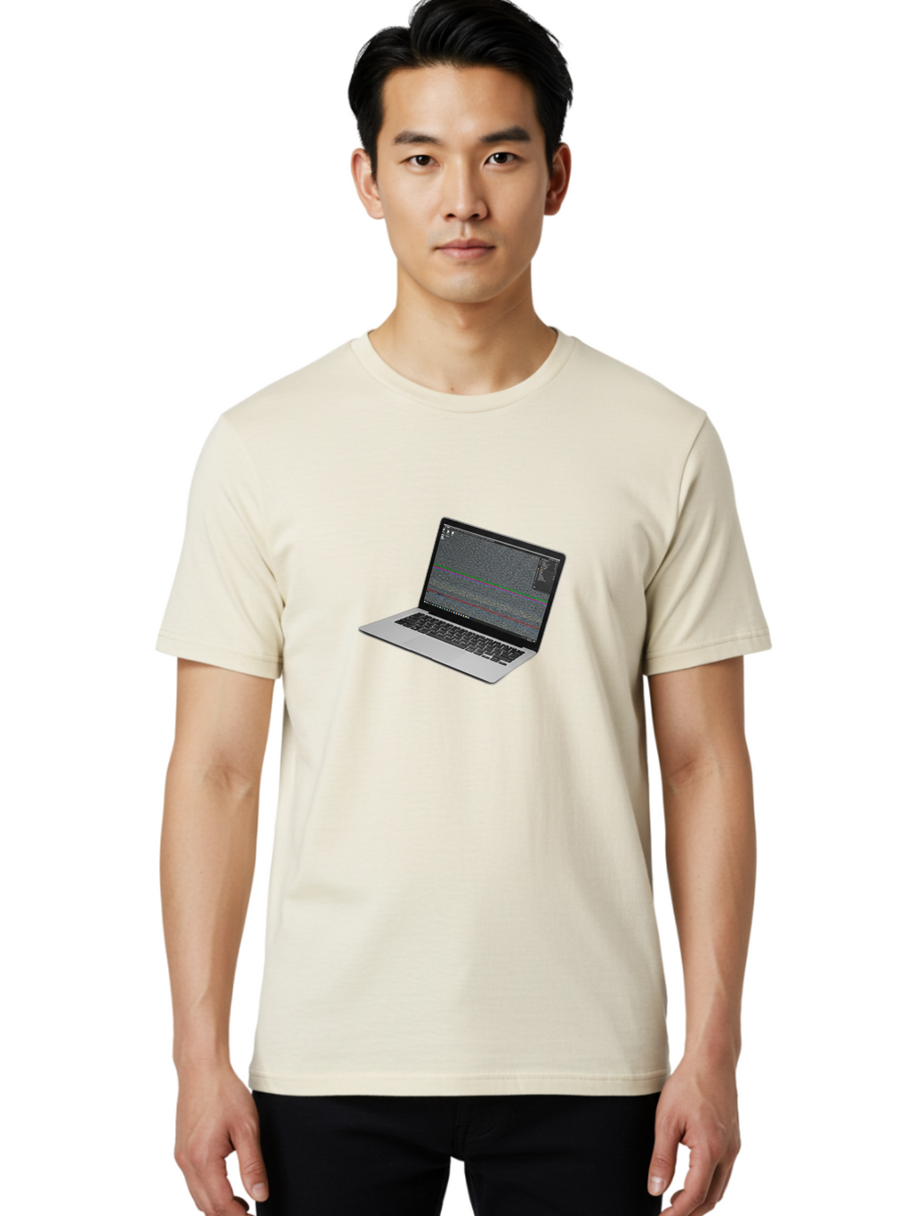 Laptop Men'S Graphic Tee, 100% Cotton, Comfortable Casual Summer Wear, Machine Washable, Vintage Camera, Old Camera, Antique Camera, Black Camera, Classic Photography, Photography Equipment, Nostalgic Device, Film Camera, Camera Art Bam731