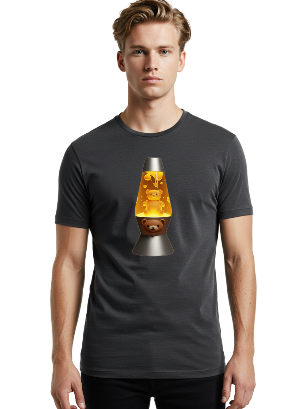 Lava-Lamp-Bear Men'S Graphic Tee, 100% Cotton, Comfortable Casual Summer Wear, Machine Washable, Vintage Camera, Old Camera, Antique Camera, Black Camera, Classic Photography, Photography Equipment, Nostalgic Device, Film Camera, Camera Art Bam746