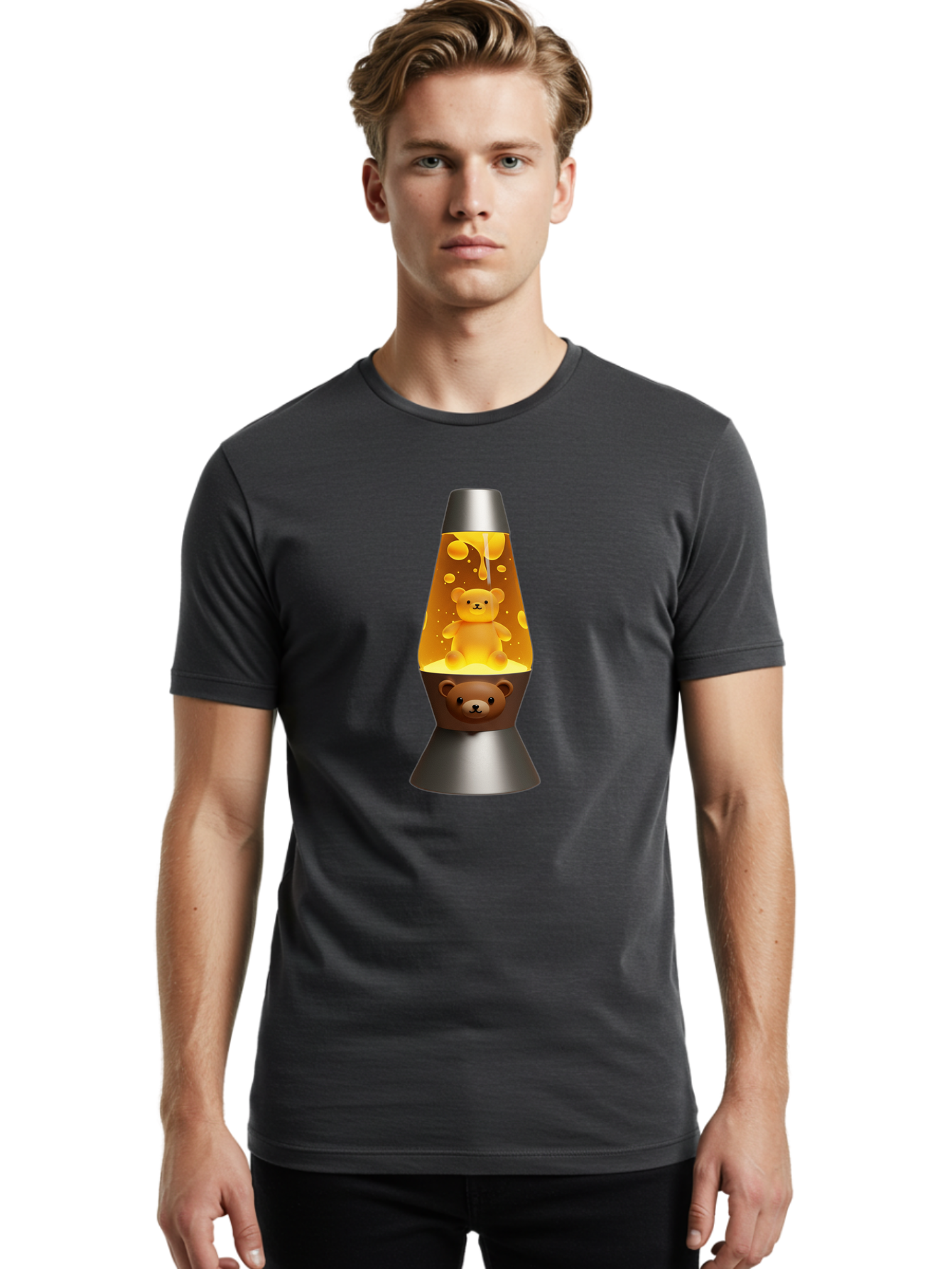 Lava-Lamp-Bear Men'S Graphic Tee, 100% Cotton, Comfortable Casual Summer Wear, Machine Washable, Vintage Camera, Old Camera, Antique Camera, Black Camera, Classic Photography, Photography Equipment, Nostalgic Device, Film Camera, Camera Art Bam746