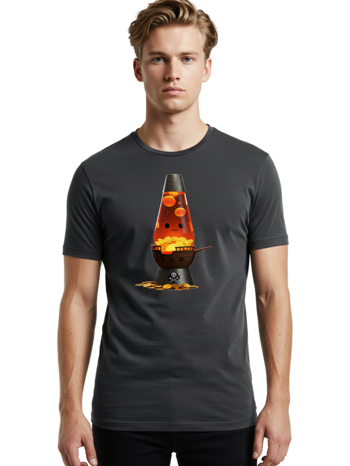Lava-Lamp-Pirate-S-Treasure Men'S Graphic Tee, 100% Cotton, Comfortable Casual Summer Wear, Machine Washable, Vintage Camera, Old Camera, Antique Camera, Black Camera, Classic Photography, Photography Equipment, Nostalgic Device, Film Camera, Bam748