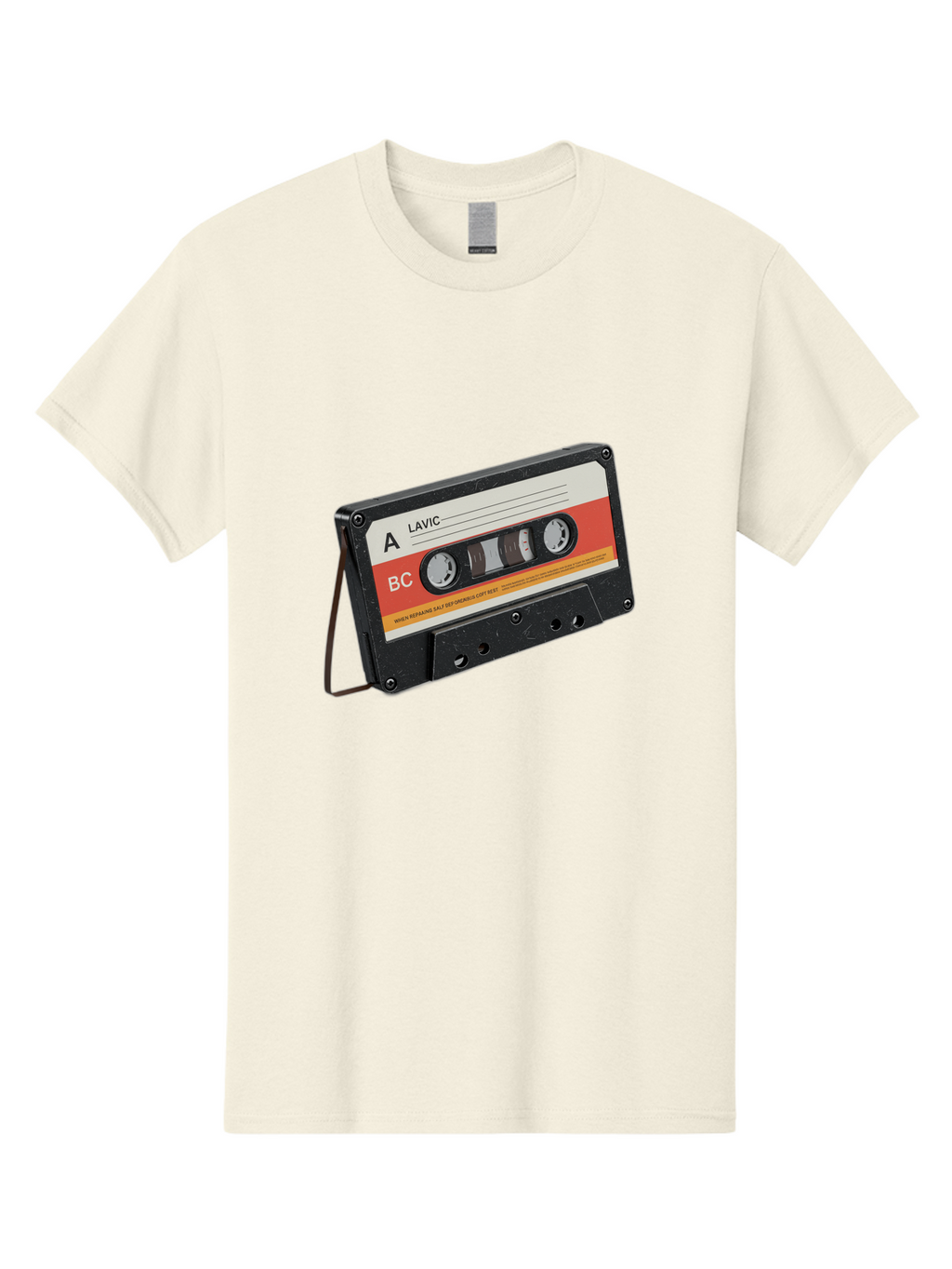 Lavic-Cassette-Tape Men'S Graphic Tee, 100% Cotton, Comfortable Casual Summer Wear, Machine Washable, Vintage Camera, Old Camera, Antique Camera, Black Camera, Classic Photography, Photography Equipment, Nostalgic Device, Film Camera, Bam751