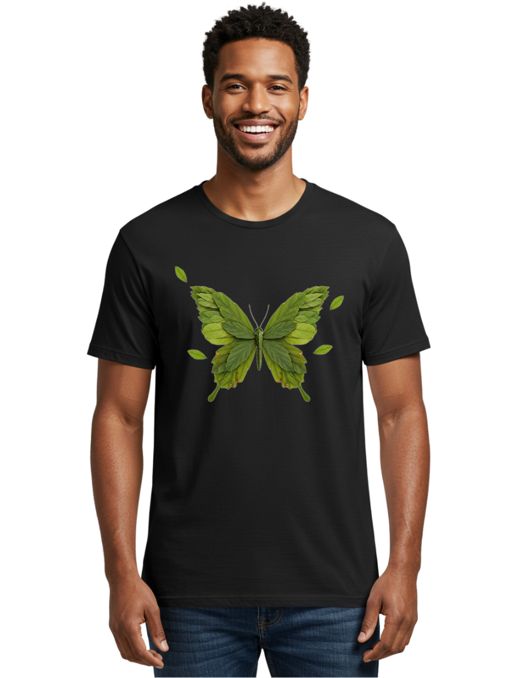 Leaf-Butterfly Men'S Graphic Tee, 100% Cotton, Comfortable Casual Summer Wear, Machine Washable, Vintage Camera, Old Camera, Antique Camera, Black Camera, Classic Photography, Photography Equipment, Nostalgic Device, Film Camera, Camera Art Bam753