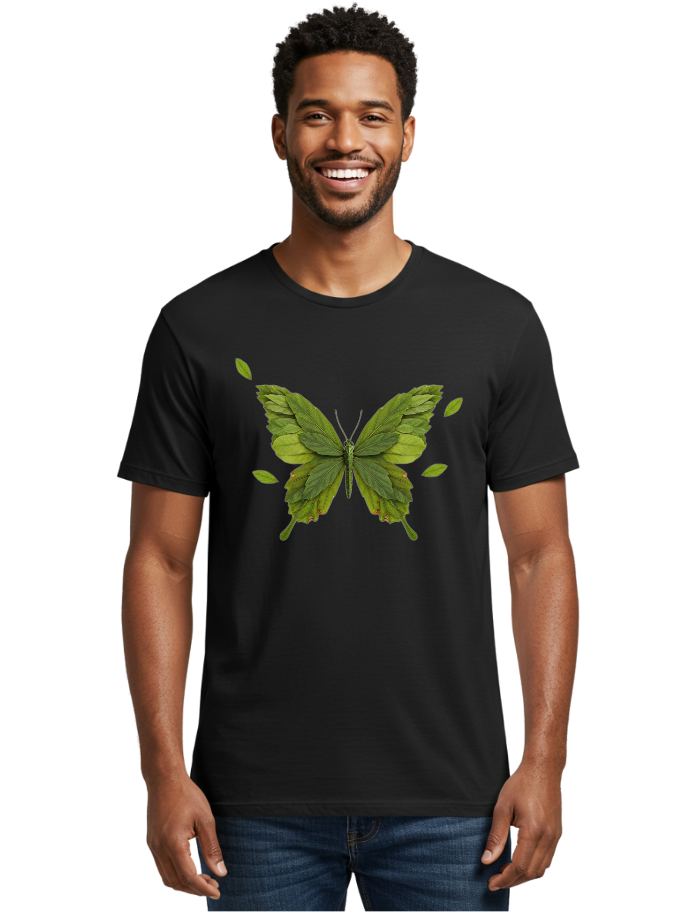 Leaf-Butterfly Men'S Graphic Tee, 100% Cotton, Comfortable Casual Summer Wear, Machine Washable, Vintage Camera, Old Camera, Antique Camera, Black Camera, Classic Photography, Photography Equipment, Nostalgic Device, Film Camera, Camera Art Bam753