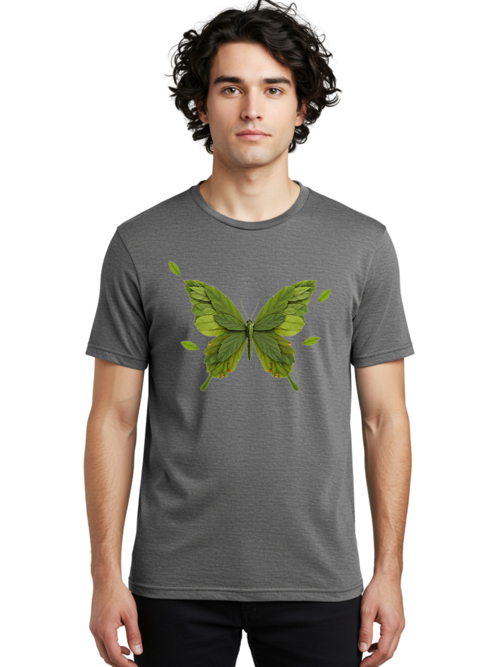 Leaf-Butterfly Men'S Graphic Tee, 100% Cotton, Comfortable Casual Summer Wear, Machine Washable, Vintage Camera, Old Camera, Antique Camera, Black Camera, Classic Photography, Photography Equipment, Nostalgic Device, Film Camera, Camera Art Bam753