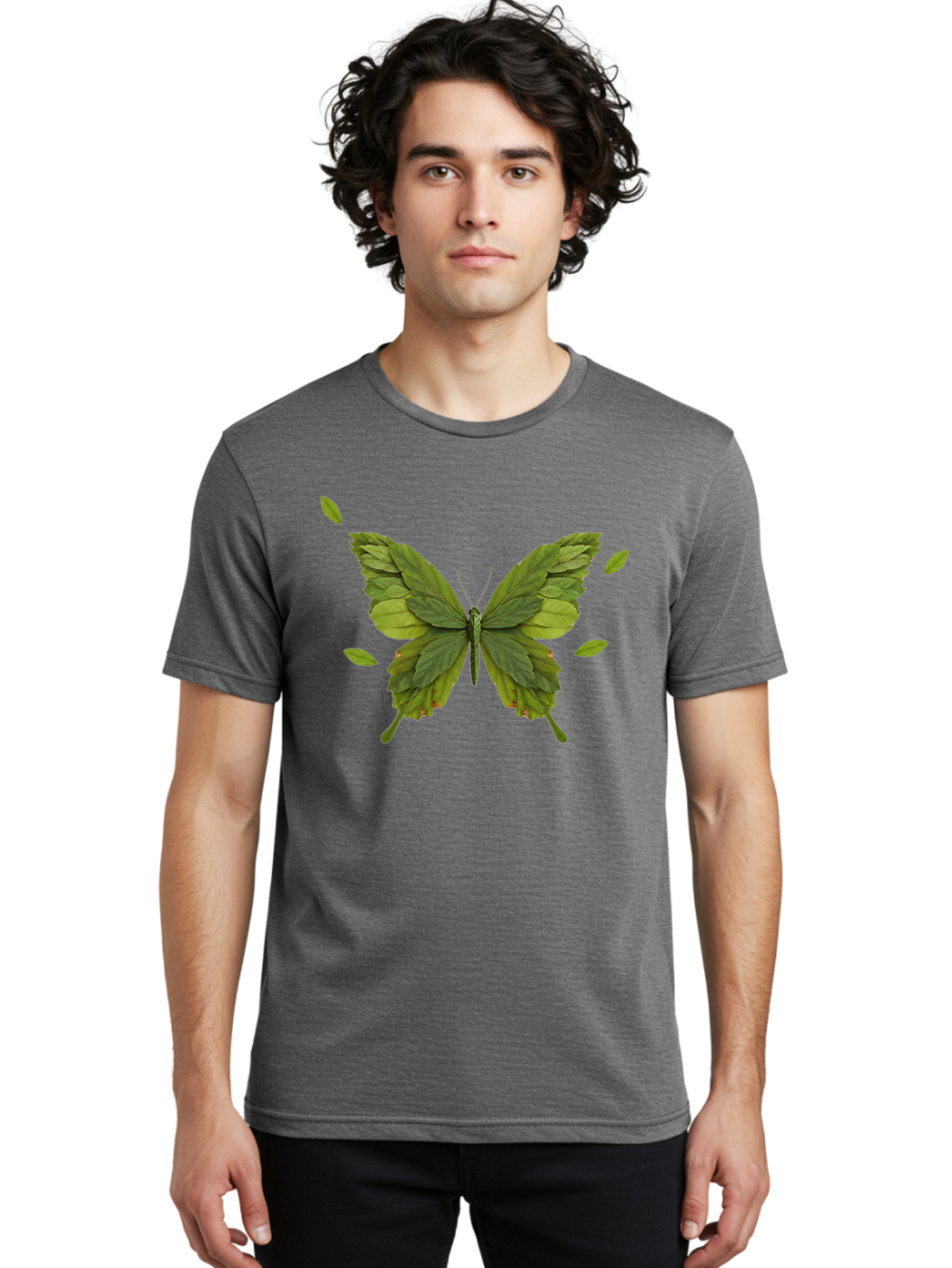 Leaf-Butterfly Men'S Graphic Tee, 100% Cotton, Comfortable Casual Summer Wear, Machine Washable, Vintage Camera, Old Camera, Antique Camera, Black Camera, Classic Photography, Photography Equipment, Nostalgic Device, Film Camera, Camera Art Bam753