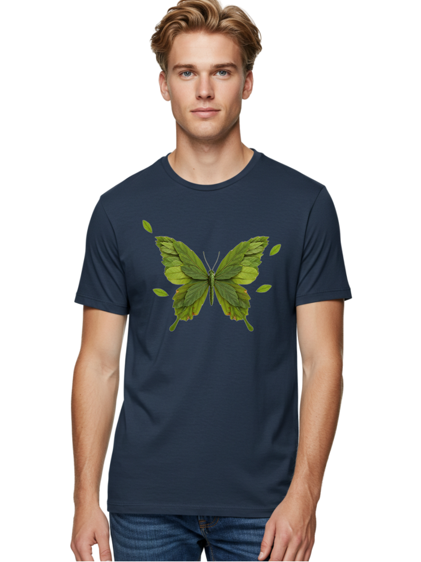 Leaf-Butterfly Men'S Graphic Tee, 100% Cotton, Comfortable Casual Summer Wear, Machine Washable, Vintage Camera, Old Camera, Antique Camera, Black Camera, Classic Photography, Photography Equipment, Nostalgic Device, Film Camera, Camera Art Bam753