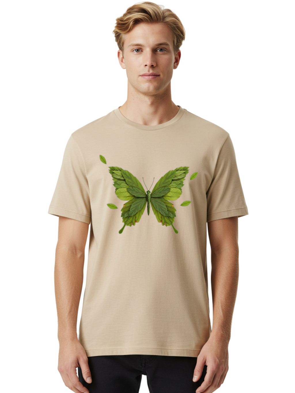 Leaf-Butterfly Men'S Graphic Tee, 100% Cotton, Comfortable Casual Summer Wear, Machine Washable, Vintage Camera, Old Camera, Antique Camera, Black Camera, Classic Photography, Photography Equipment, Nostalgic Device, Film Camera, Camera Art Bam753