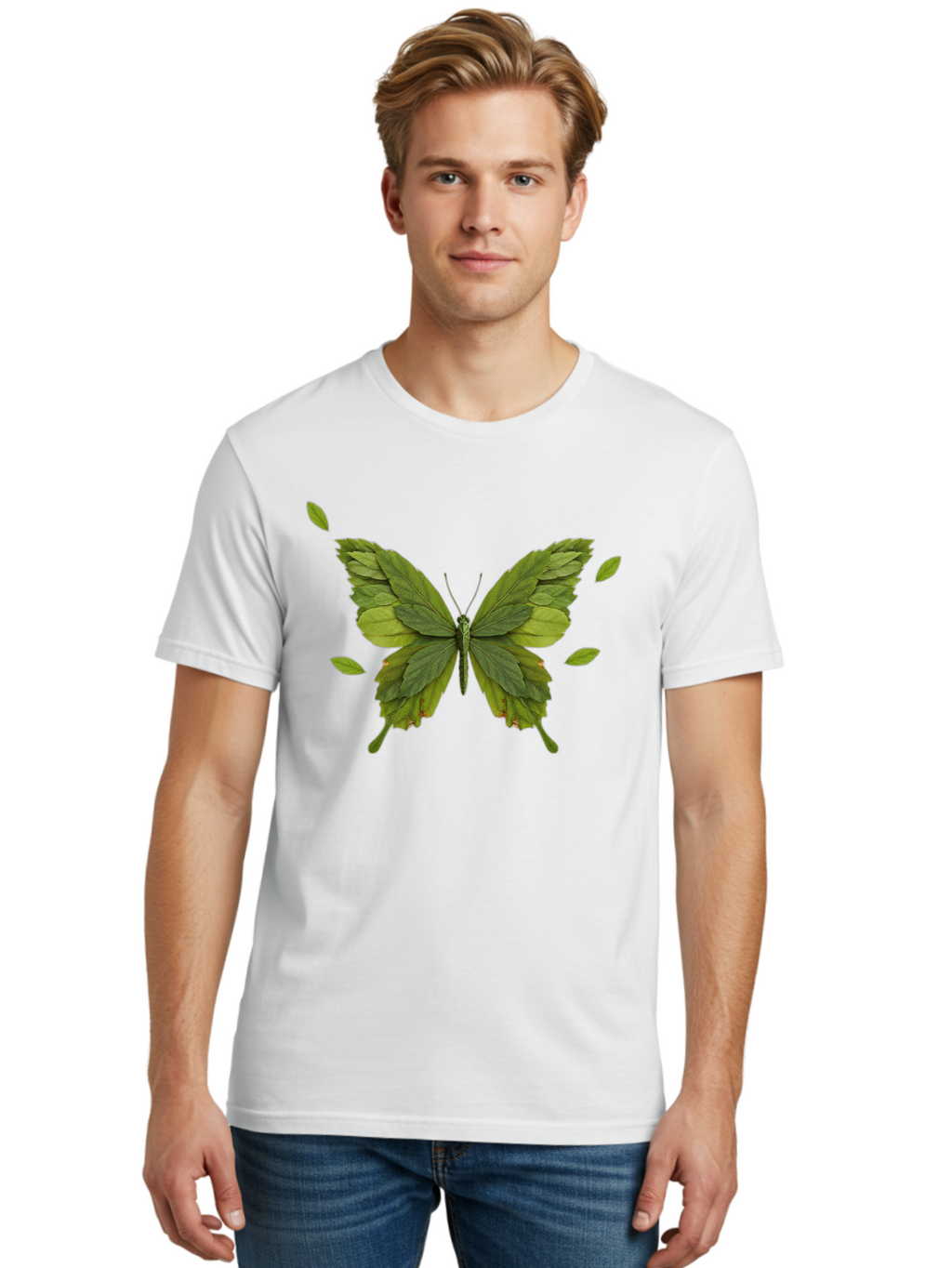 Leaf-Butterfly Men'S Graphic Tee, 100% Cotton, Comfortable Casual Summer Wear, Machine Washable, Vintage Camera, Old Camera, Antique Camera, Black Camera, Classic Photography, Photography Equipment, Nostalgic Device, Film Camera, Camera Art Bam753
