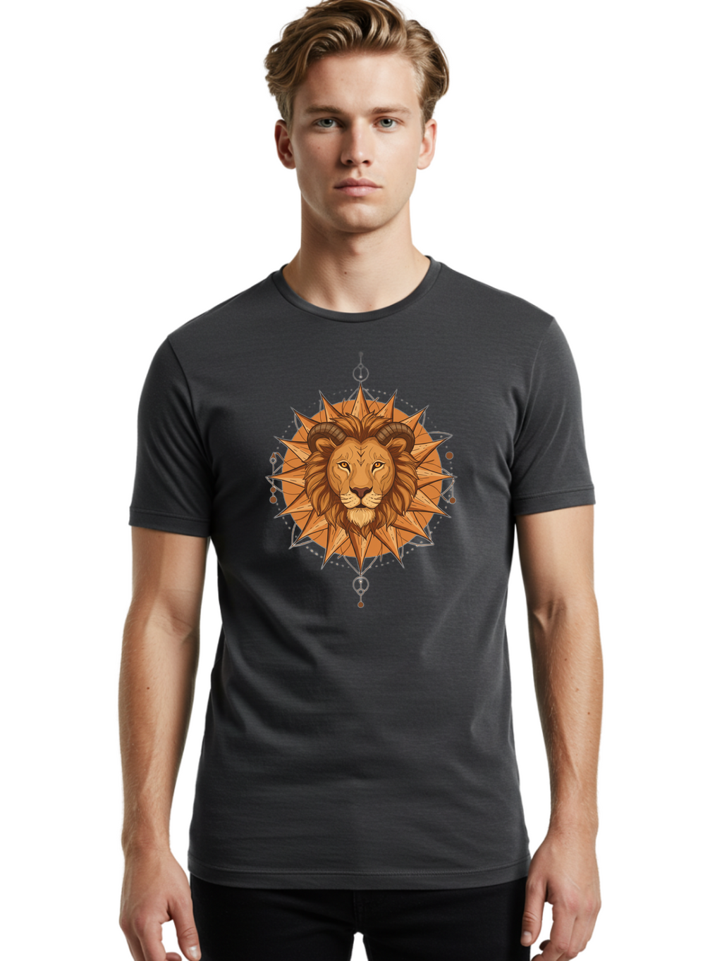 Leo-Astrology-Symbol Men'S Graphic Tee, 100% Cotton, Comfortable Casual Summer Wear, Machine Washable, Vintage Camera, Old Camera, Antique Camera, Black Camera, Classic Photography, Photography Equipment, Nostalgic Device, Film Camera, Bam758