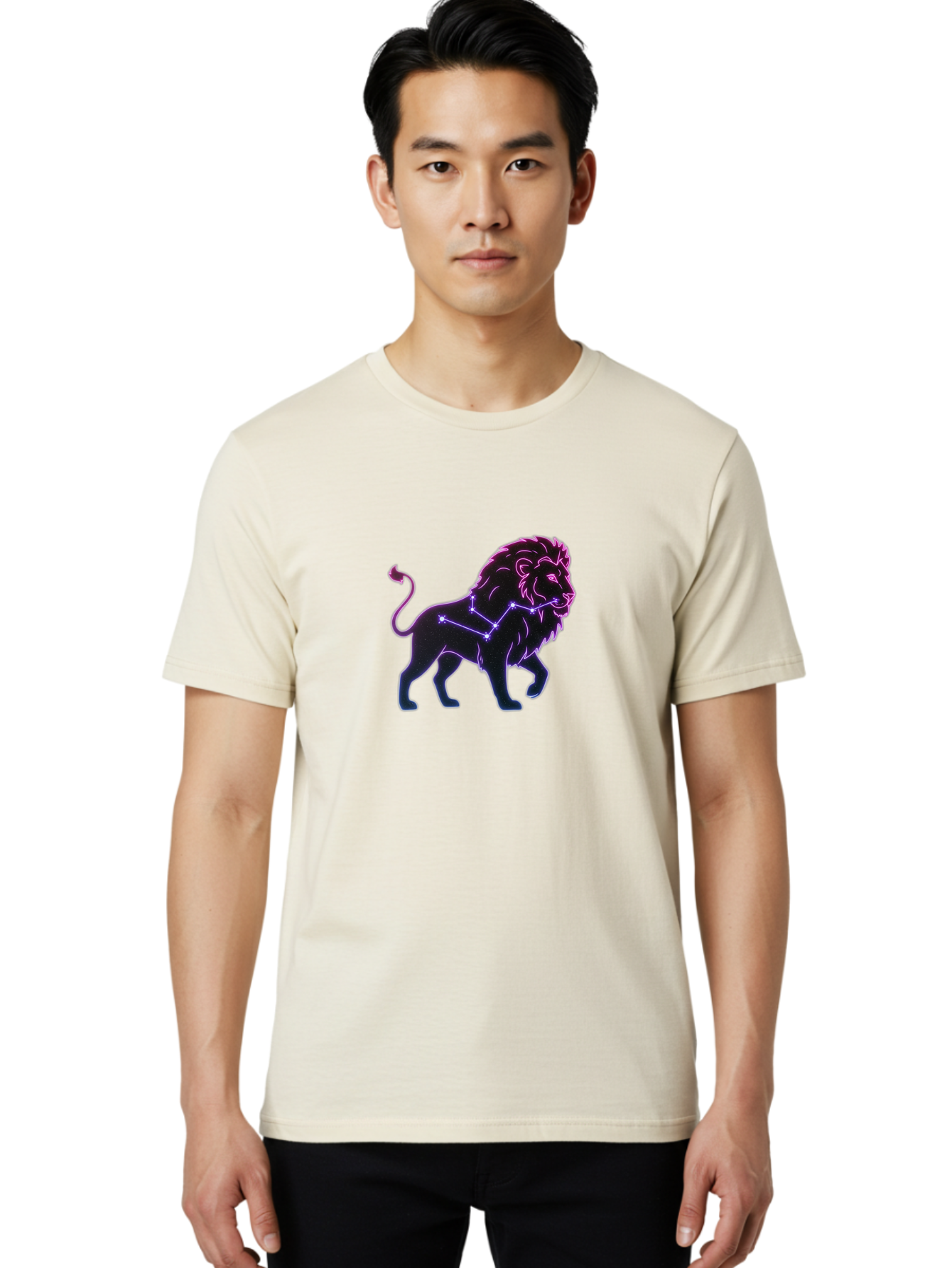 Leo-Constellation-Lion-1 Men'S Graphic Tee, 100% Cotton, Comfortable Casual Summer Wear, Machine Washable, Vintage Camera, Old Camera, Antique Camera, Black Camera, Classic Photography, Photography Equipment, Nostalgic Device, Film Camera, Bam759
