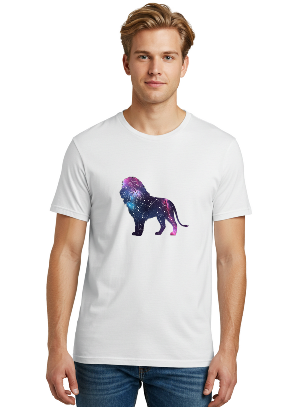 Leo-Constellation-Lion Men'S Graphic Tee, 100% Cotton, Comfortable Casual Summer Wear, Machine Washable, Vintage Camera, Old Camera, Antique Camera, Black Camera, Classic Photography, Photography Equipment, Nostalgic Device, Film Camera, Bam760
