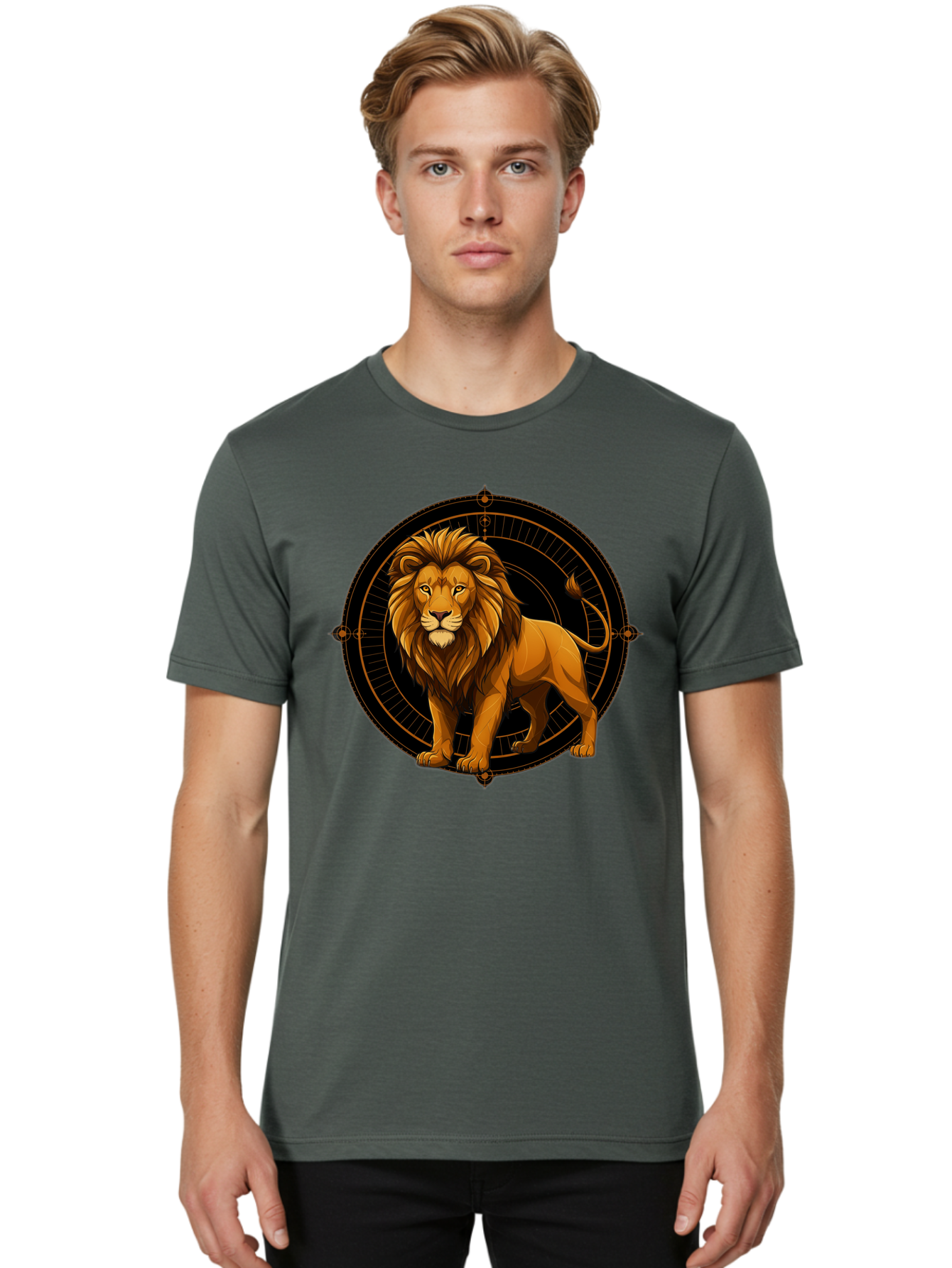 Leo-Zodiac-Sign Men'S Graphic Tee, 100% Cotton, Comfortable Casual Summer Wear, Machine Washable, Vintage Camera, Old Camera, Antique Camera, Black Camera, Classic Photography, Photography Equipment, Nostalgic Device, Film Camera, Camera Art Bam761