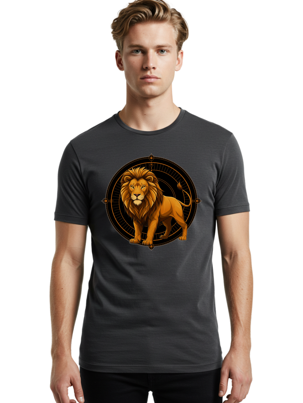 Leo-Zodiac-Sign Men'S Graphic Tee, 100% Cotton, Comfortable Casual Summer Wear, Machine Washable, Vintage Camera, Old Camera, Antique Camera, Black Camera, Classic Photography, Photography Equipment, Nostalgic Device, Film Camera, Camera Art Bam761
