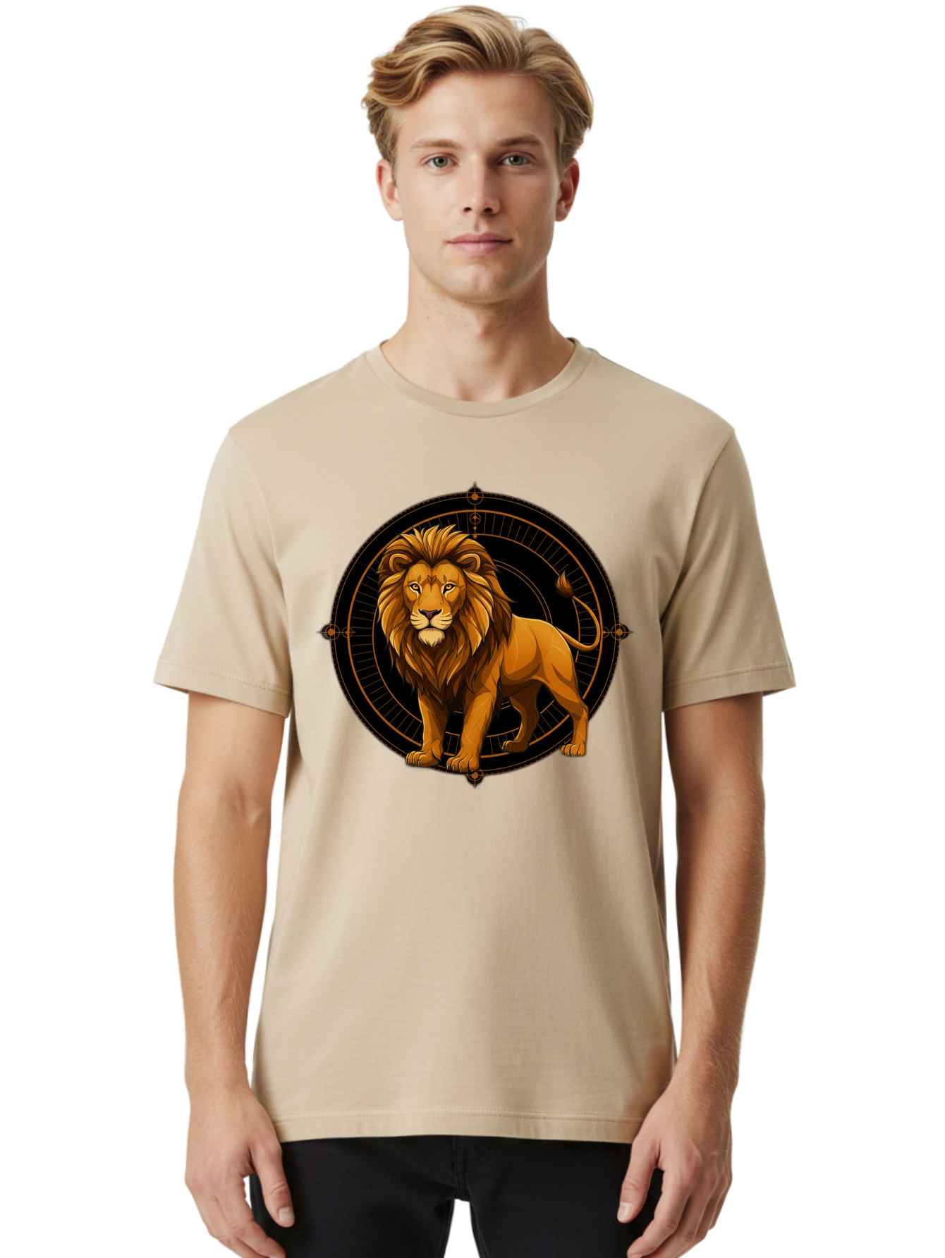 Leo-Zodiac-Sign Men'S Graphic Tee, 100% Cotton, Comfortable Casual Summer Wear, Machine Washable, Vintage Camera, Old Camera, Antique Camera, Black Camera, Classic Photography, Photography Equipment, Nostalgic Device, Film Camera, Camera Art Bam761