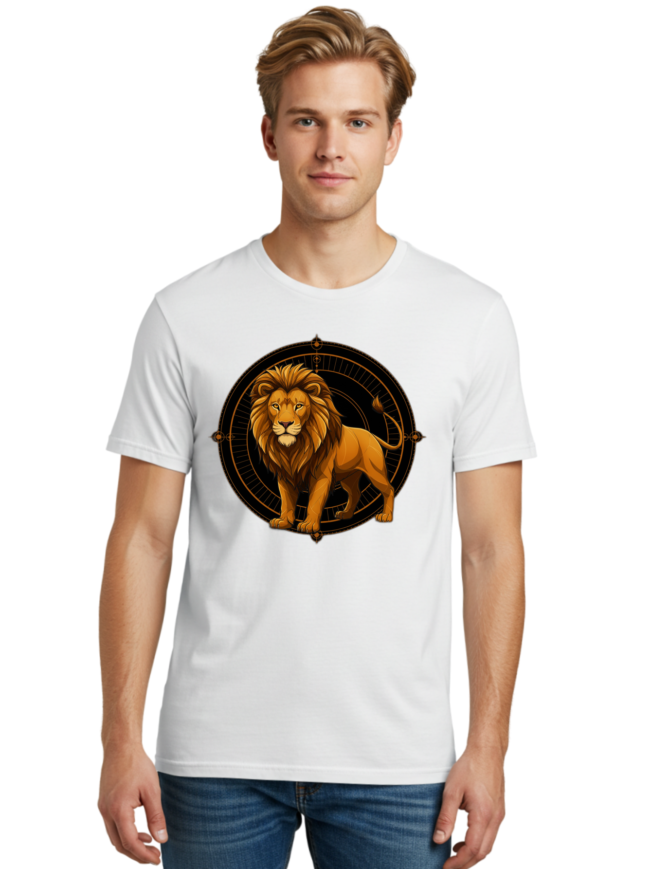 Leo-Zodiac-Sign Men'S Graphic Tee, 100% Cotton, Comfortable Casual Summer Wear, Machine Washable, Vintage Camera, Old Camera, Antique Camera, Black Camera, Classic Photography, Photography Equipment, Nostalgic Device, Film Camera, Camera Art Bam761