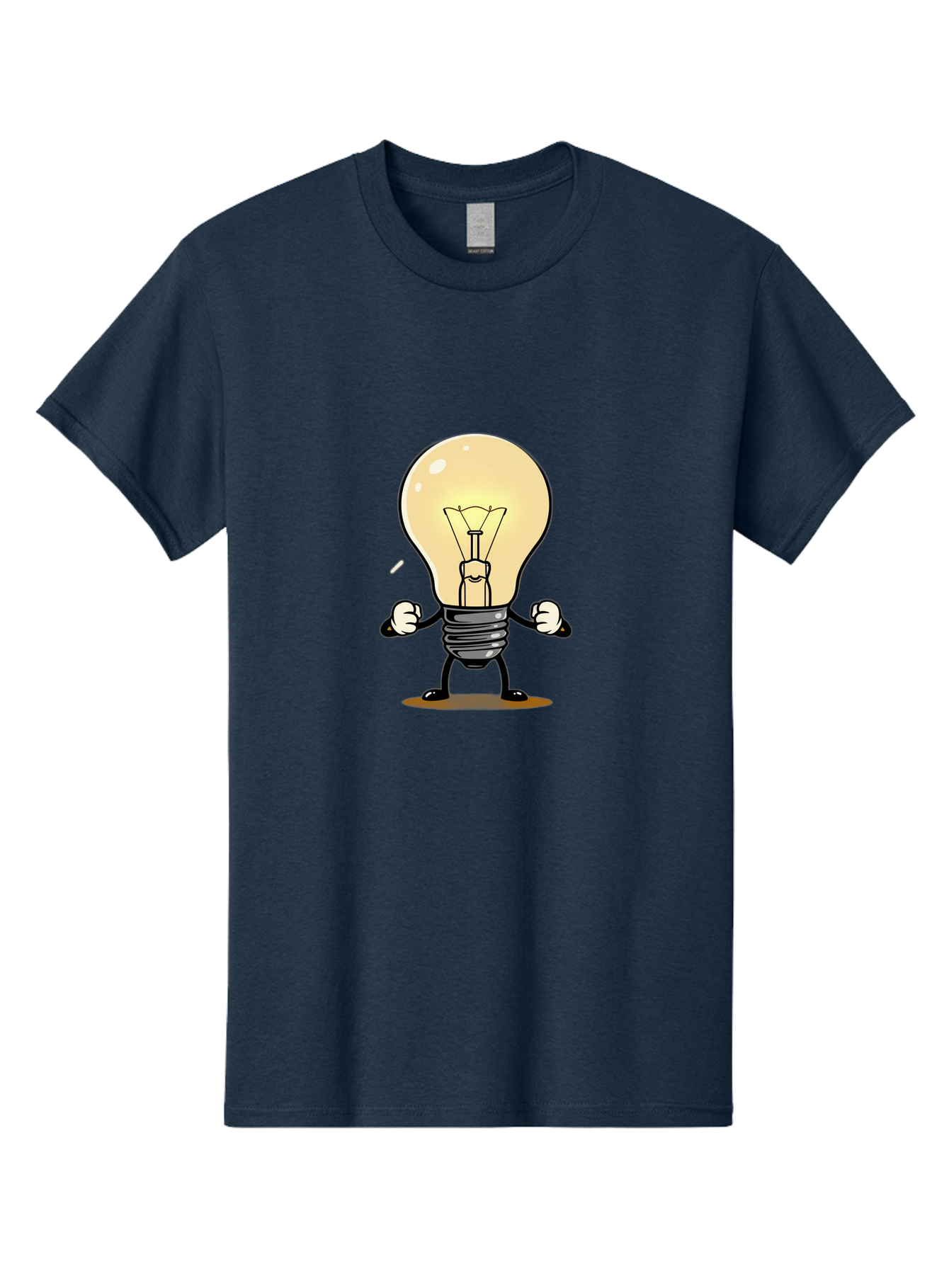 Light-Bulb-Character Men'S Graphic Tee, 100% Cotton, Comfortable Casual Summer Wear, Machine Washable, Vintage Camera, Old Camera, Antique Camera, Black Camera, Classic Photography, Photography Equipment, Nostalgic Device, Film Camera, Bam765