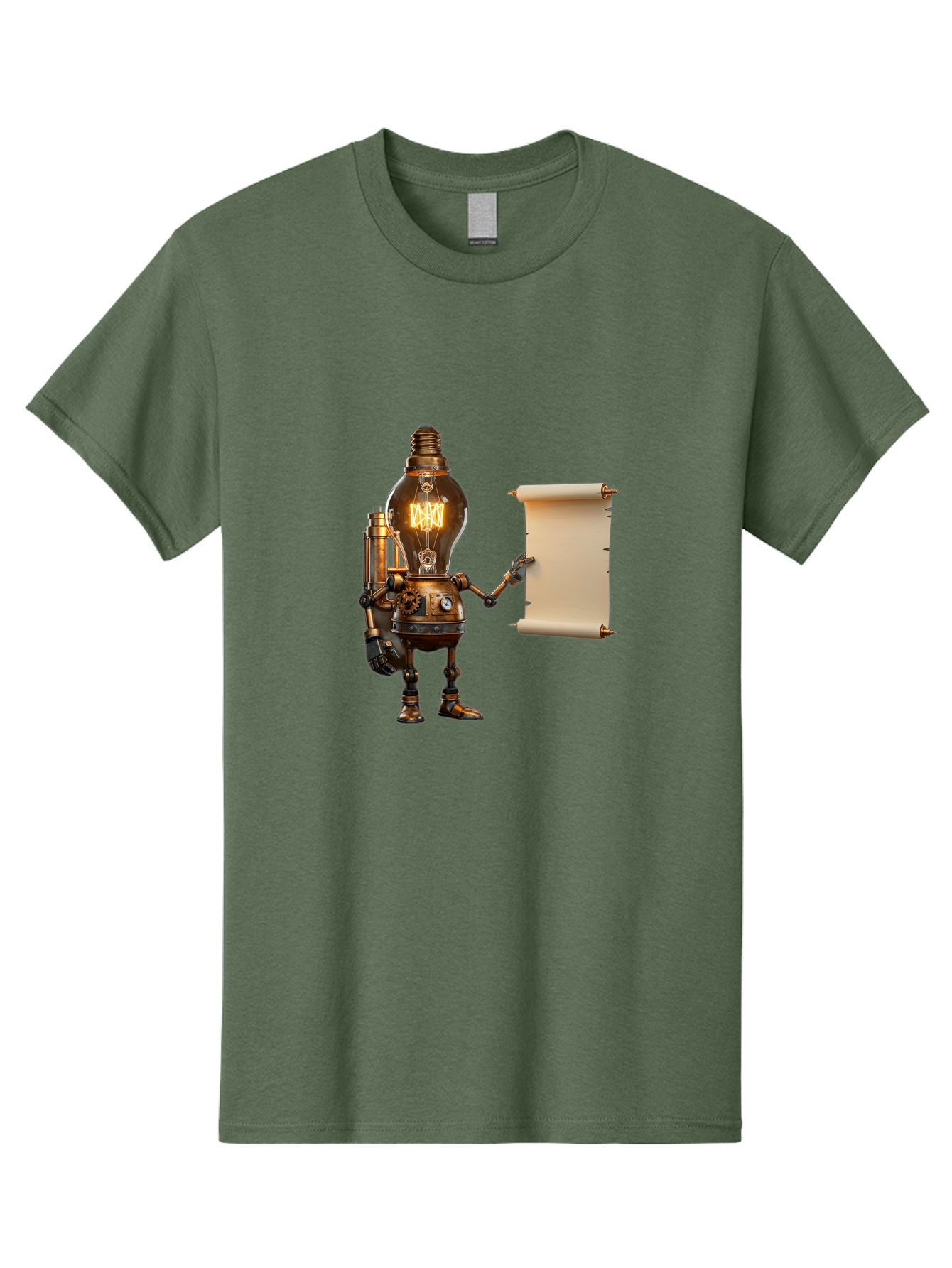 Light-Bulb-Robot Men'S Graphic Tee, 100% Cotton, Comfortable Casual Summer Wear, Machine Washable, Vintage Camera, Old Camera, Antique Camera, Black Camera, Classic Photography, Photography Equipment, Nostalgic Device, Film Camera, Camera Art Bam766