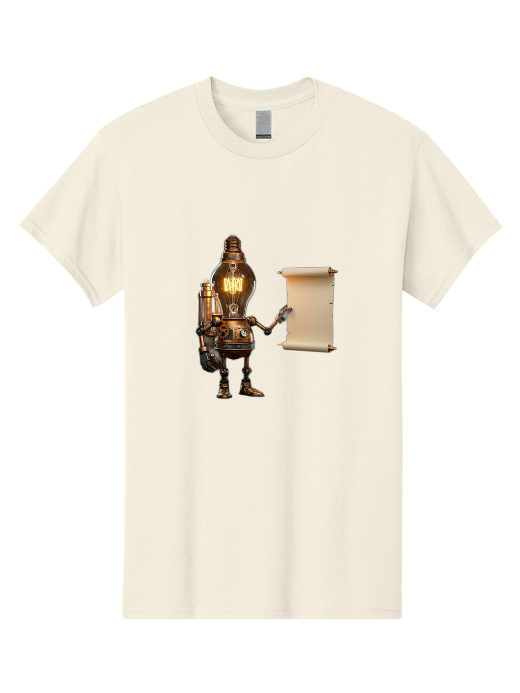 Light-Bulb-Robot Men'S Graphic Tee, 100% Cotton, Comfortable Casual Summer Wear, Machine Washable, Vintage Camera, Old Camera, Antique Camera, Black Camera, Classic Photography, Photography Equipment, Nostalgic Device, Film Camera, Camera Art Bam766