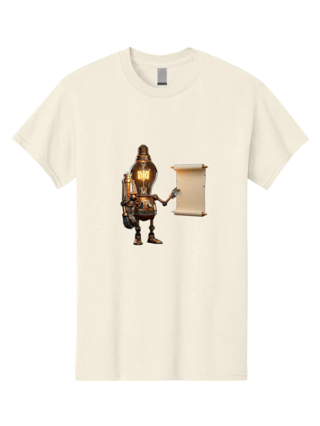 Light-Bulb-Robot Men'S Graphic Tee, 100% Cotton, Comfortable Casual Summer Wear, Machine Washable, Vintage Camera, Old Camera, Antique Camera, Black Camera, Classic Photography, Photography Equipment, Nostalgic Device, Film Camera, Camera Art Bam766