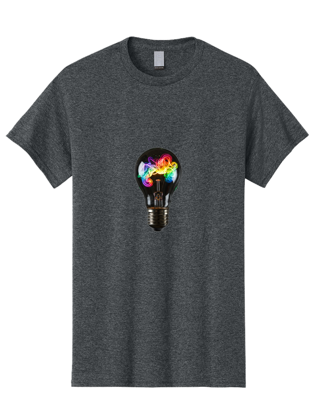 Light-Bulb-With-Swirling-Colors Men'S Graphic Tee, 100% Cotton, Comfortable Casual Summer Wear, Machine Washable, Vintage Camera, Old Camera, Antique Camera, Black Camera, Classic Photography, Photography Equipment, Nostalgic Device, Bam767