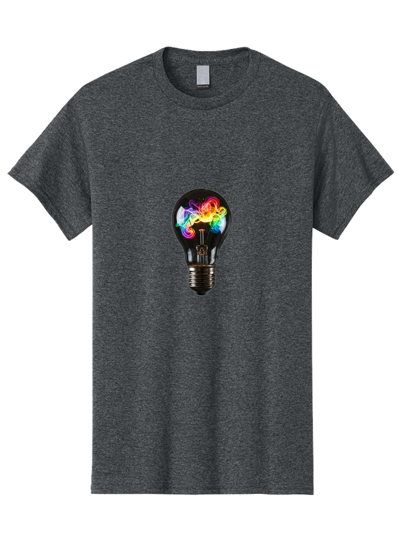 Light-Bulb-With-Swirling-Colors Men'S Graphic Tee, 100% Cotton, Comfortable Casual Summer Wear, Machine Washable, Vintage Camera, Old Camera, Antique Camera, Black Camera, Classic Photography, Photography Equipment, Nostalgic Device, Bam767