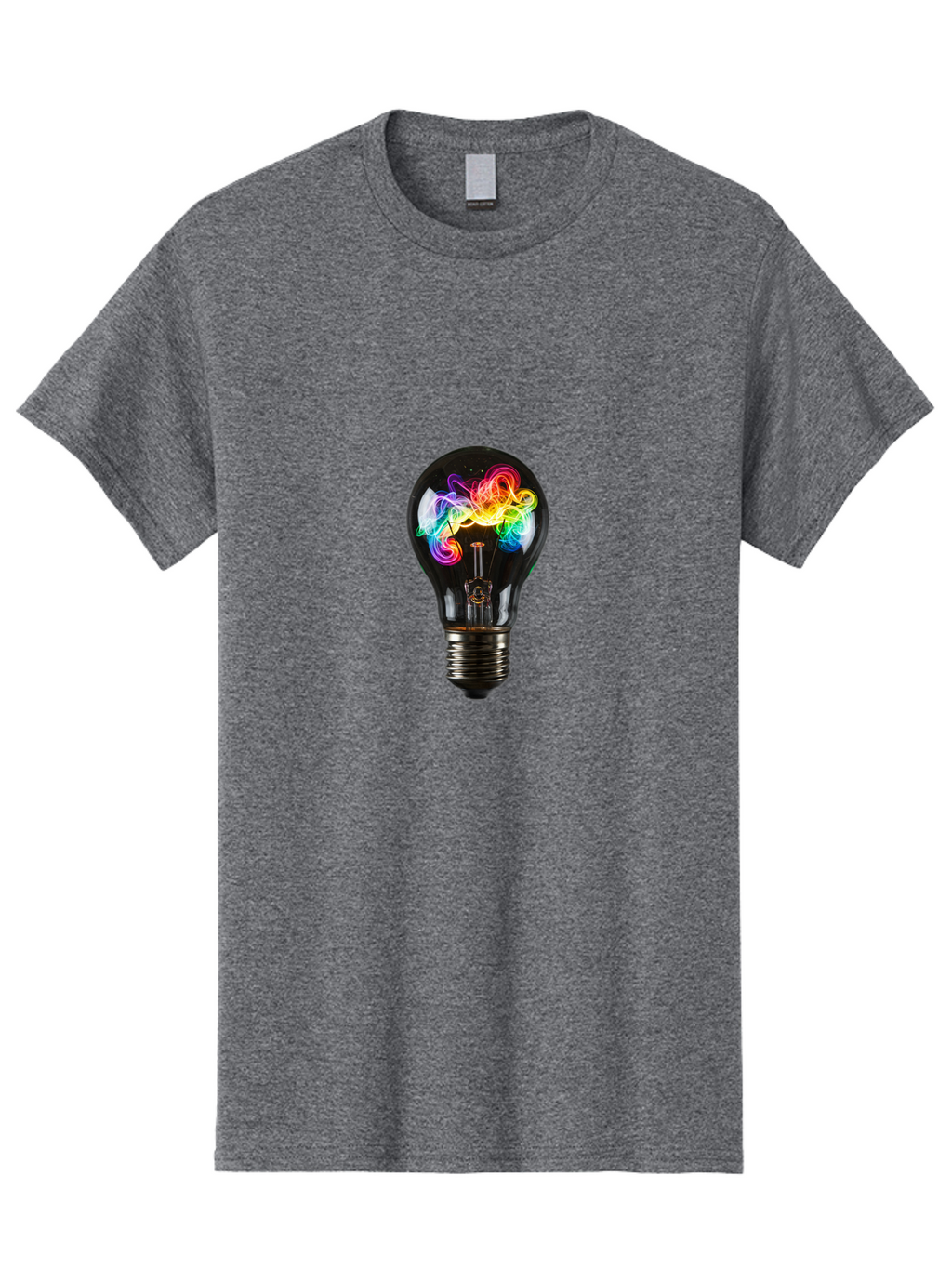 Light-Bulb-With-Swirling-Colors Men'S Graphic Tee, 100% Cotton, Comfortable Casual Summer Wear, Machine Washable, Vintage Camera, Old Camera, Antique Camera, Black Camera, Classic Photography, Photography Equipment, Nostalgic Device, Bam767