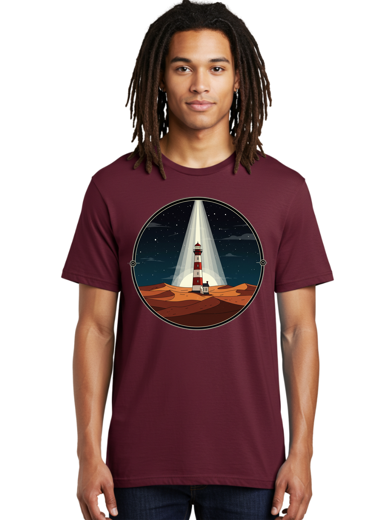 Lighthouse-1 Men'S Graphic Tee, 100% Cotton, Comfortable Casual Summer Wear, Machine Washable, Vintage Camera, Old Camera, Antique Camera, Black Camera, Classic Photography, Photography Equipment, Nostalgic Device, Film Camera, Camera Art Bam768