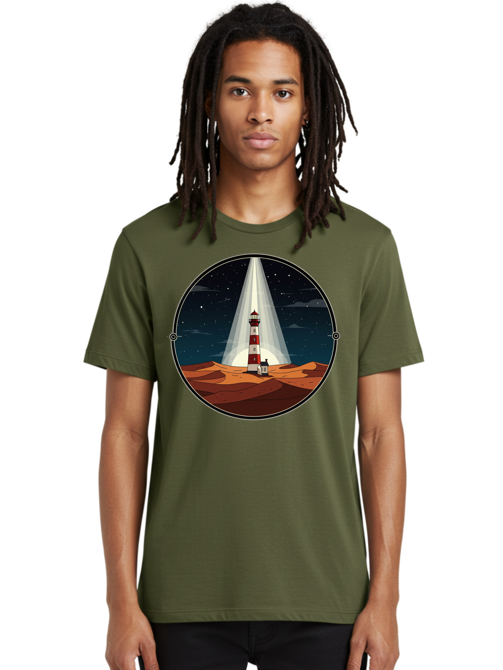 Lighthouse-1 Men'S Graphic Tee, 100% Cotton, Comfortable Casual Summer Wear, Machine Washable, Vintage Camera, Old Camera, Antique Camera, Black Camera, Classic Photography, Photography Equipment, Nostalgic Device, Film Camera, Camera Art Bam768