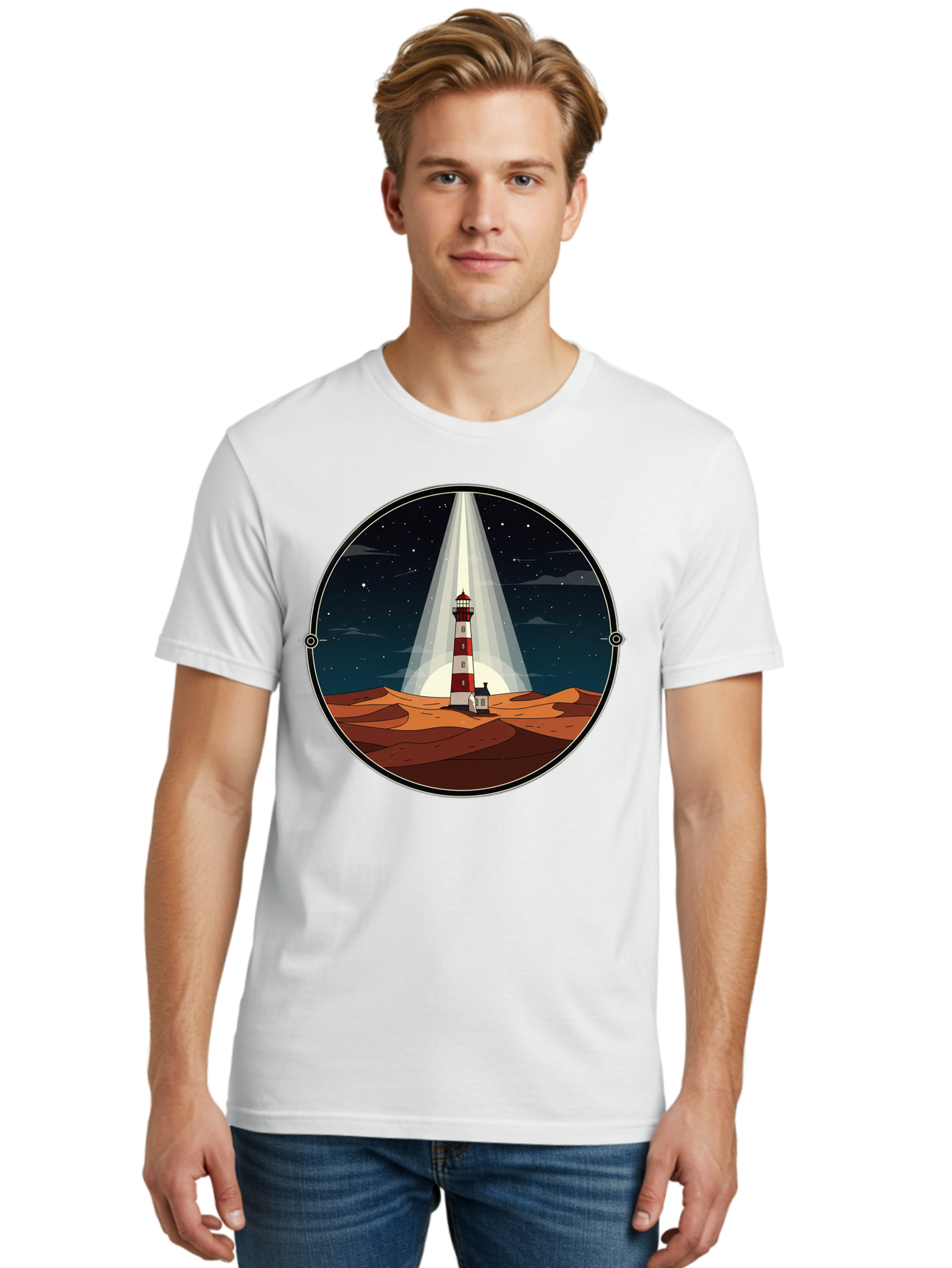 Lighthouse-1 Men'S Graphic Tee, 100% Cotton, Comfortable Casual Summer Wear, Machine Washable, Vintage Camera, Old Camera, Antique Camera, Black Camera, Classic Photography, Photography Equipment, Nostalgic Device, Film Camera, Camera Art Bam768