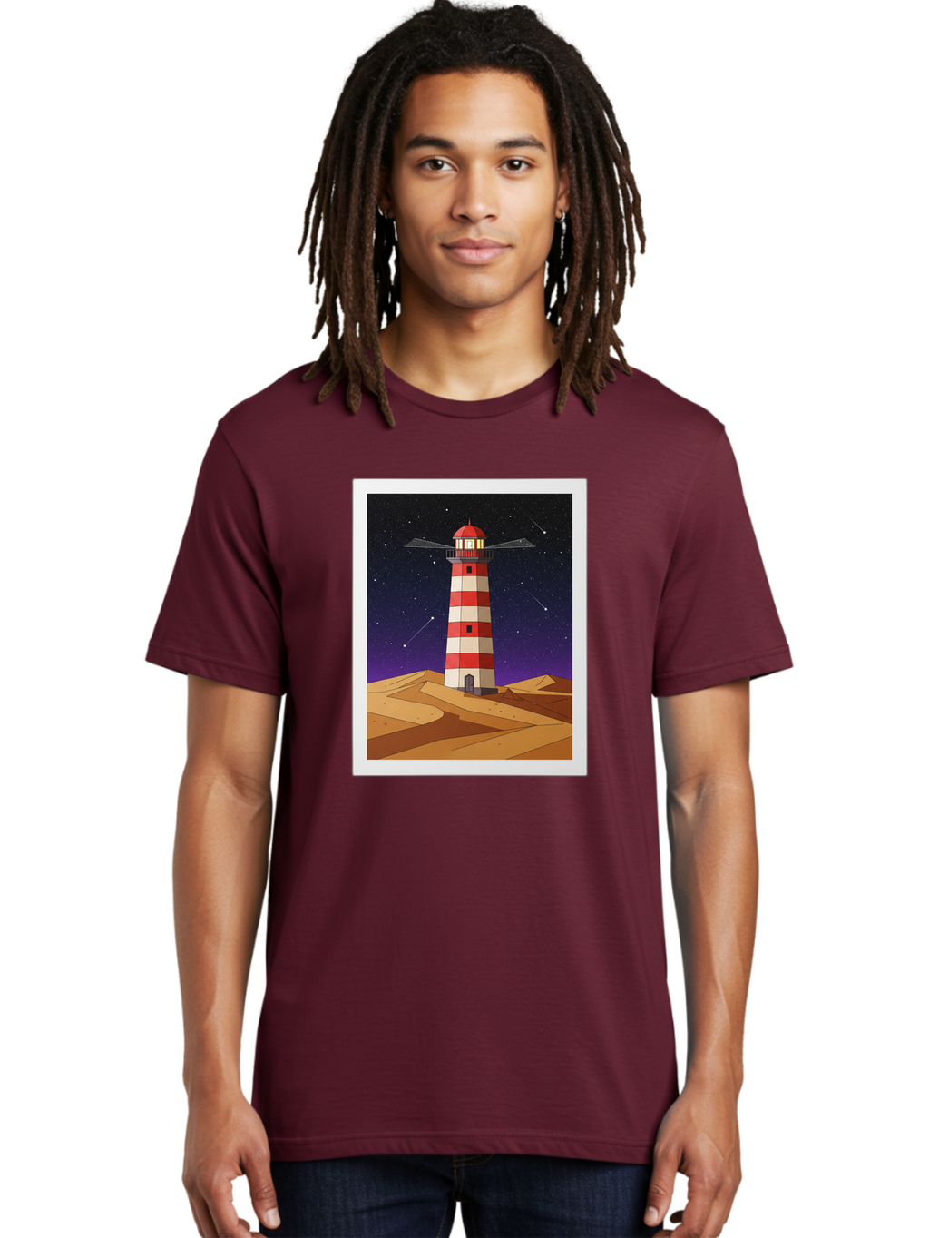 Lighthouse-2 Men'S Graphic Tee, 100% Cotton, Comfortable Casual Summer Wear, Machine Washable, Vintage Camera, Old Camera, Antique Camera, Black Camera, Classic Photography, Photography Equipment, Nostalgic Device, Film Camera, Camera Art Bam769