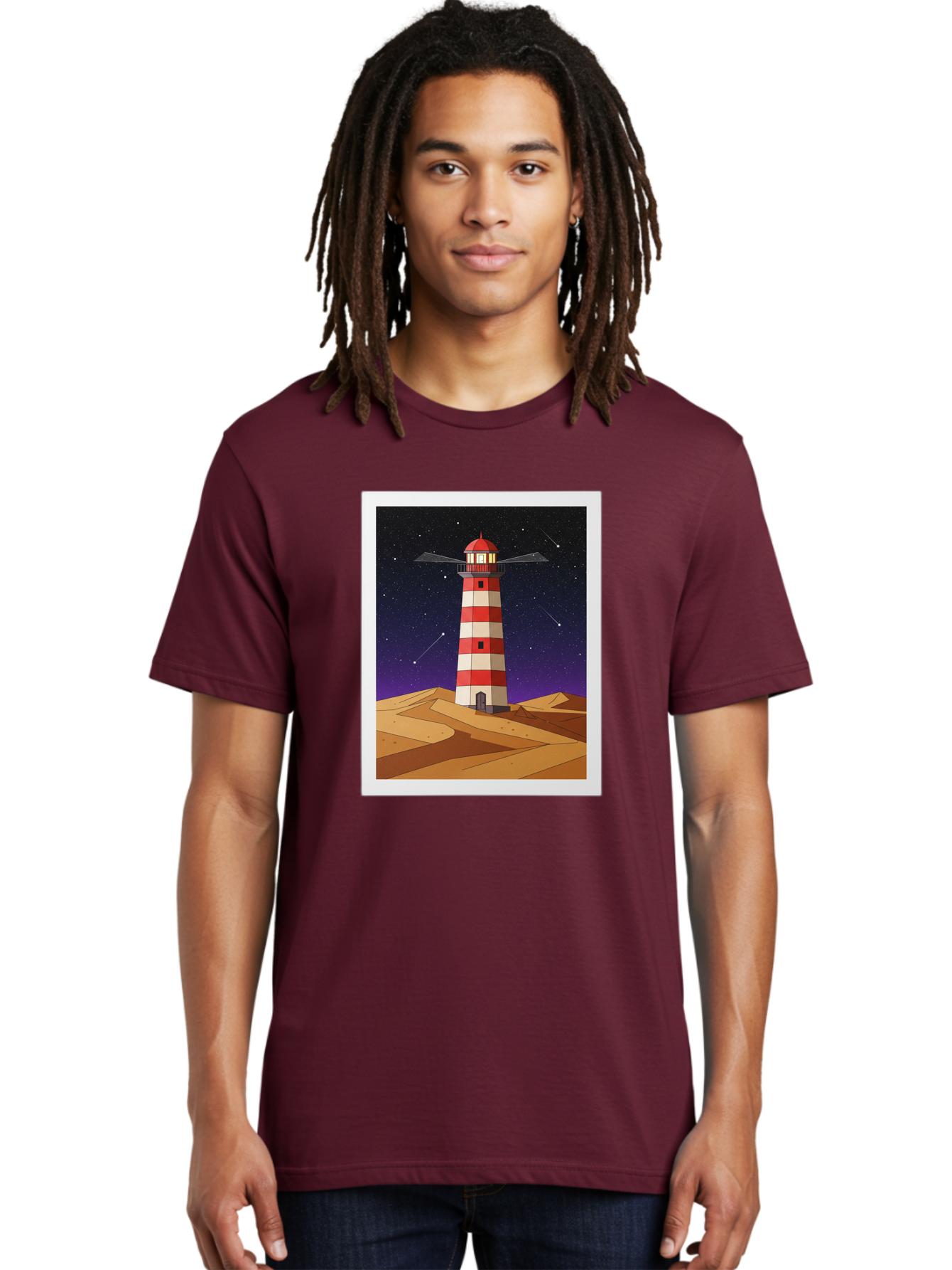 Lighthouse-2 Men'S Graphic Tee, 100% Cotton, Comfortable Casual Summer Wear, Machine Washable, Vintage Camera, Old Camera, Antique Camera, Black Camera, Classic Photography, Photography Equipment, Nostalgic Device, Film Camera, Camera Art Bam769
