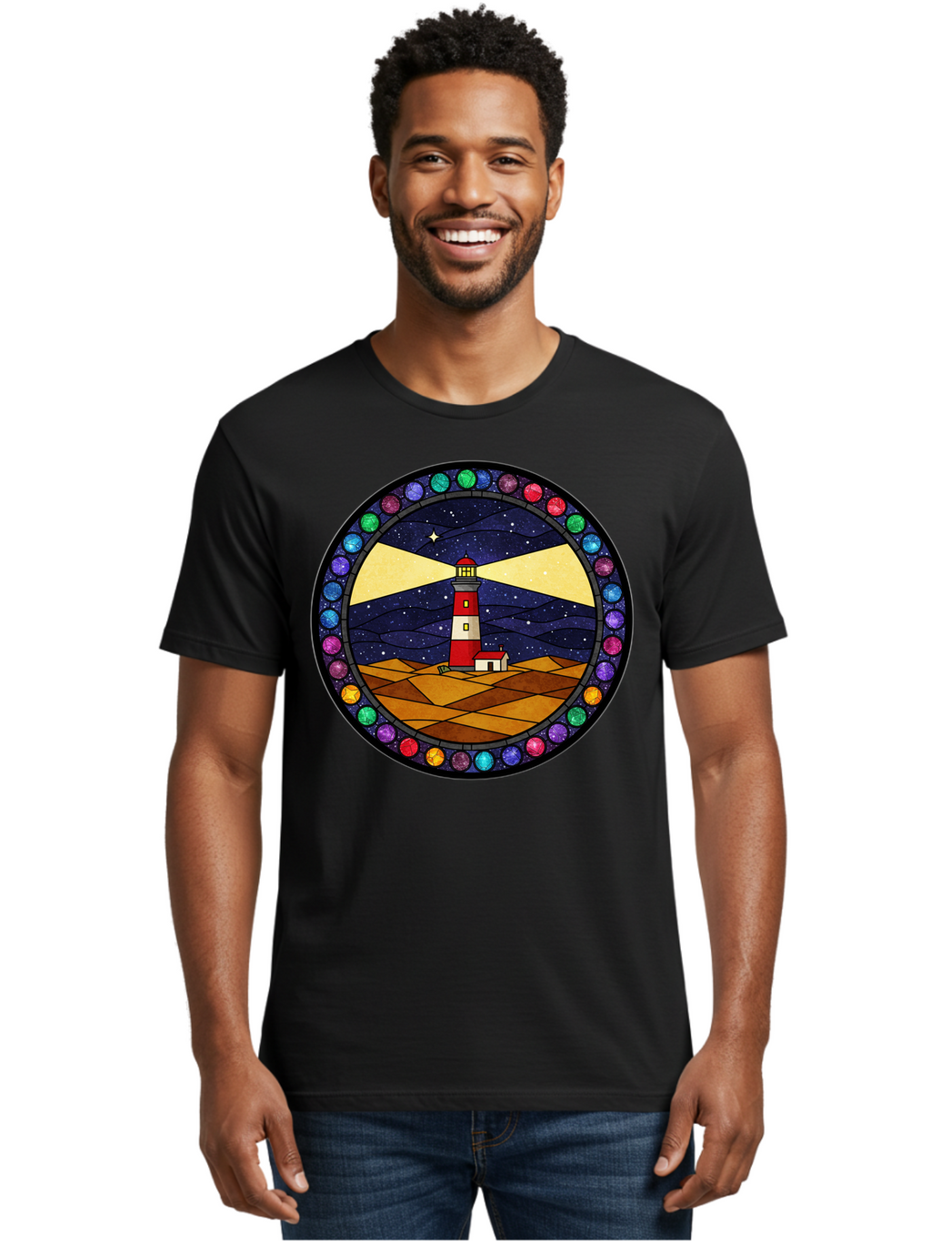 Lighthouse Men'S Graphic Tee, 100% Cotton, Comfortable Casual Summer Wear, Machine Washable, Vintage Camera, Old Camera, Antique Camera, Black Camera, Classic Photography, Photography Equipment, Nostalgic Device, Film Camera, Camera Art Bam770