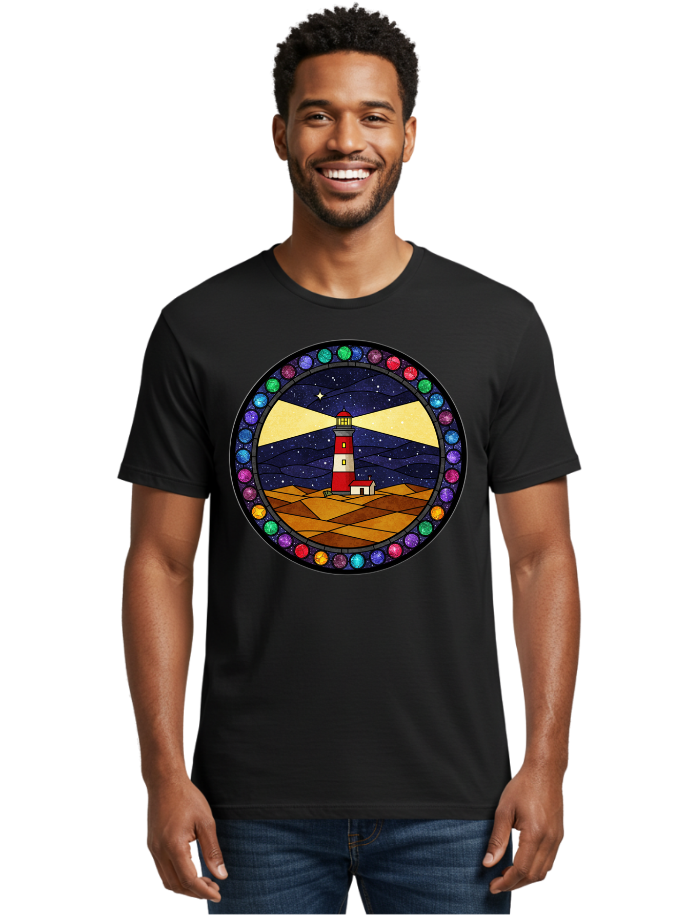 Lighthouse Men'S Graphic Tee, 100% Cotton, Comfortable Casual Summer Wear, Machine Washable, Vintage Camera, Old Camera, Antique Camera, Black Camera, Classic Photography, Photography Equipment, Nostalgic Device, Film Camera, Camera Art Bam770