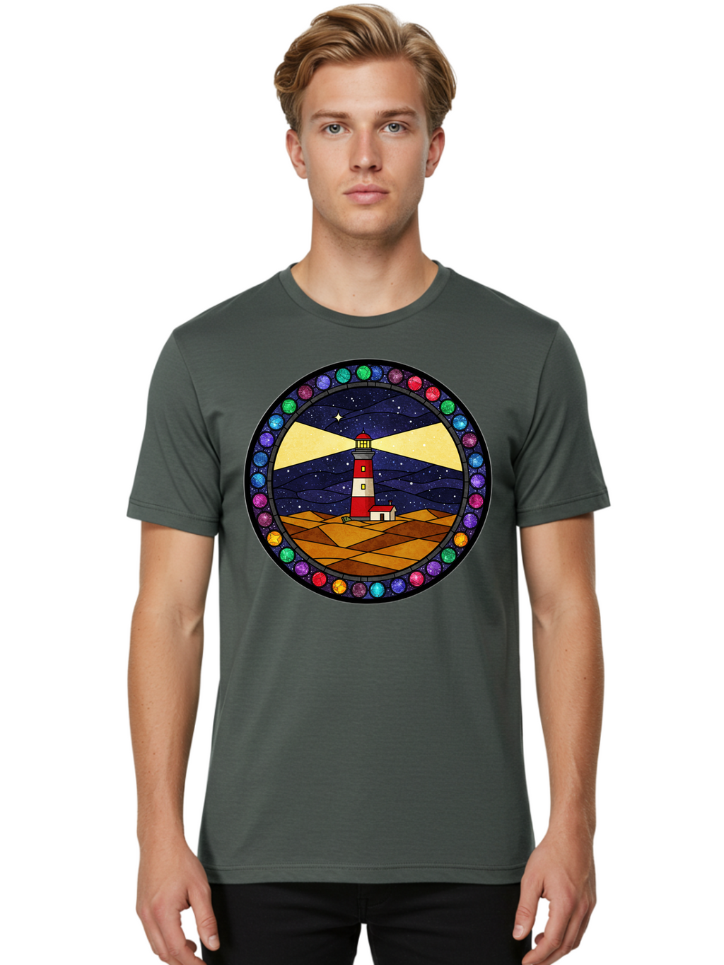 Lighthouse Men'S Graphic Tee, 100% Cotton, Comfortable Casual Summer Wear, Machine Washable, Vintage Camera, Old Camera, Antique Camera, Black Camera, Classic Photography, Photography Equipment, Nostalgic Device, Film Camera, Camera Art Bam770