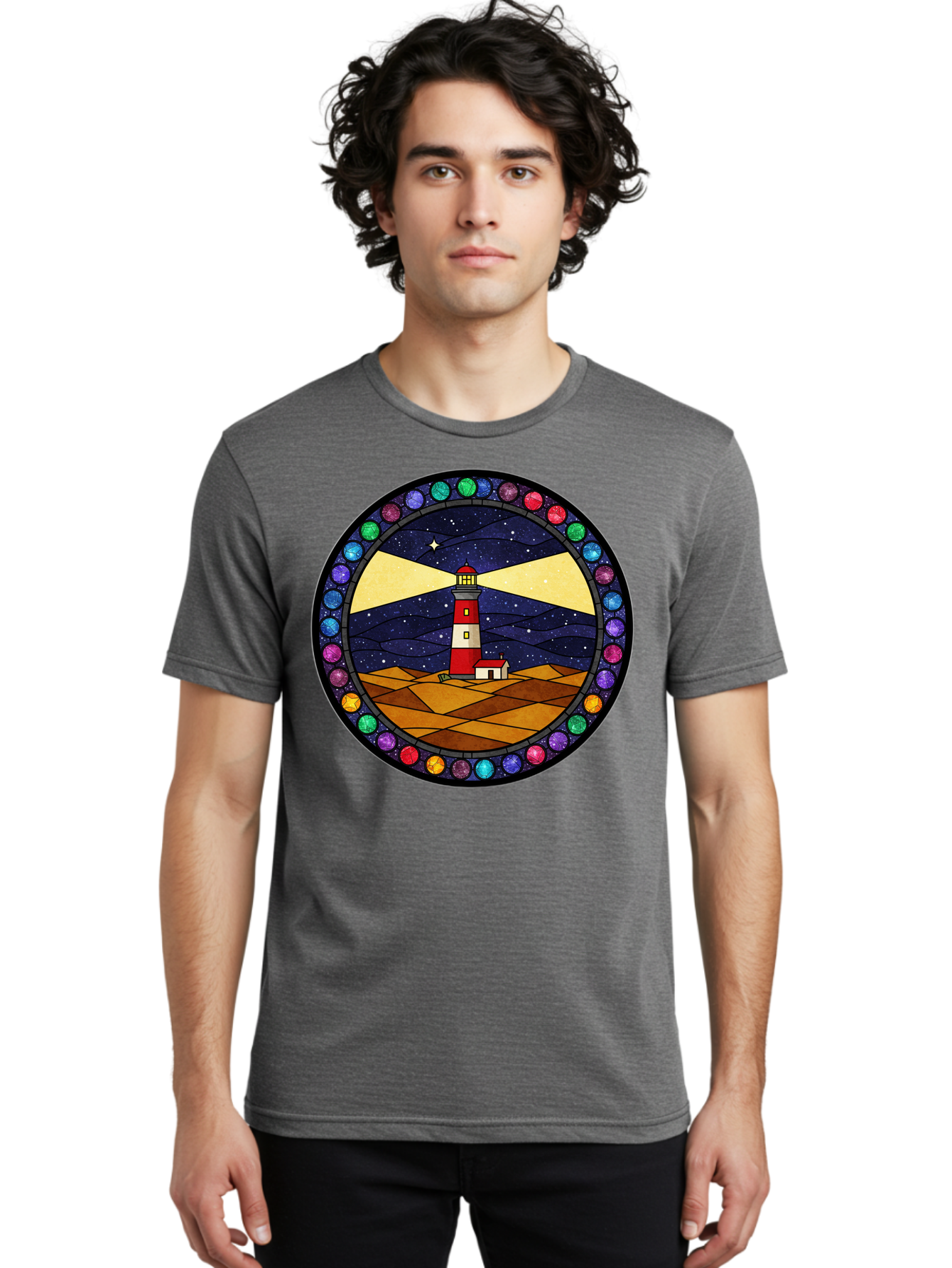 Lighthouse Men'S Graphic Tee, 100% Cotton, Comfortable Casual Summer Wear, Machine Washable, Vintage Camera, Old Camera, Antique Camera, Black Camera, Classic Photography, Photography Equipment, Nostalgic Device, Film Camera, Camera Art Bam770