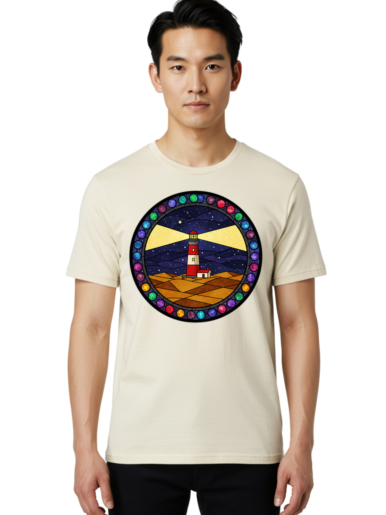 Lighthouse Men'S Graphic Tee, 100% Cotton, Comfortable Casual Summer Wear, Machine Washable, Vintage Camera, Old Camera, Antique Camera, Black Camera, Classic Photography, Photography Equipment, Nostalgic Device, Film Camera, Camera Art Bam770