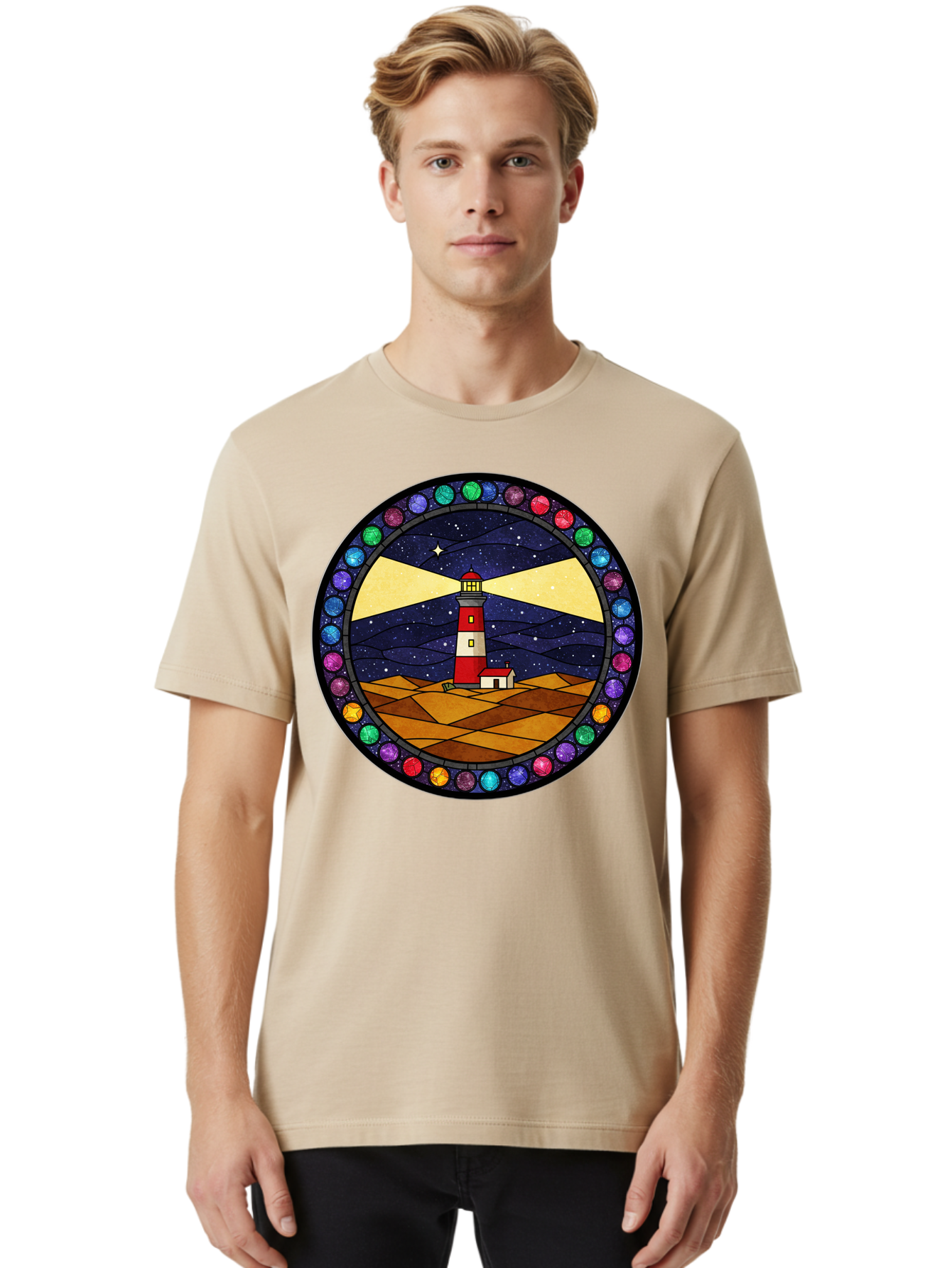 Lighthouse Men'S Graphic Tee, 100% Cotton, Comfortable Casual Summer Wear, Machine Washable, Vintage Camera, Old Camera, Antique Camera, Black Camera, Classic Photography, Photography Equipment, Nostalgic Device, Film Camera, Camera Art Bam770