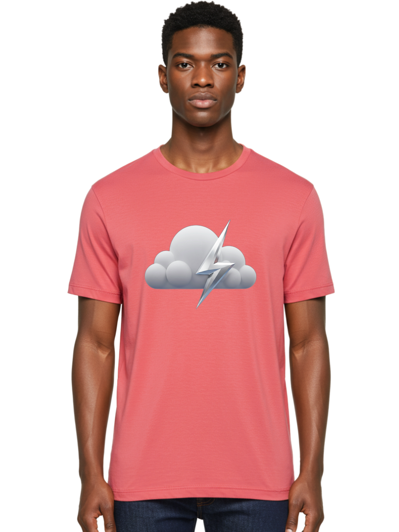 Lightning-Bolt-Cloud Men'S Graphic Tee, 100% Cotton, Comfortable Casual Summer Wear, Machine Washable, Vintage Camera, Old Camera, Antique Camera, Black Camera, Classic Photography, Photography Equipment, Nostalgic Device, Film Camera, Bam771
