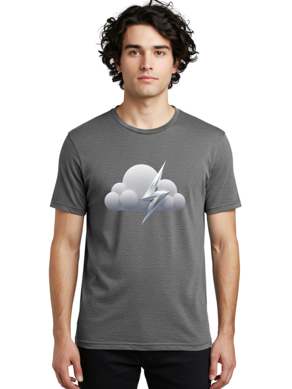 Lightning-Bolt-Cloud Men'S Graphic Tee, 100% Cotton, Comfortable Casual Summer Wear, Machine Washable, Vintage Camera, Old Camera, Antique Camera, Black Camera, Classic Photography, Photography Equipment, Nostalgic Device, Film Camera, Bam771