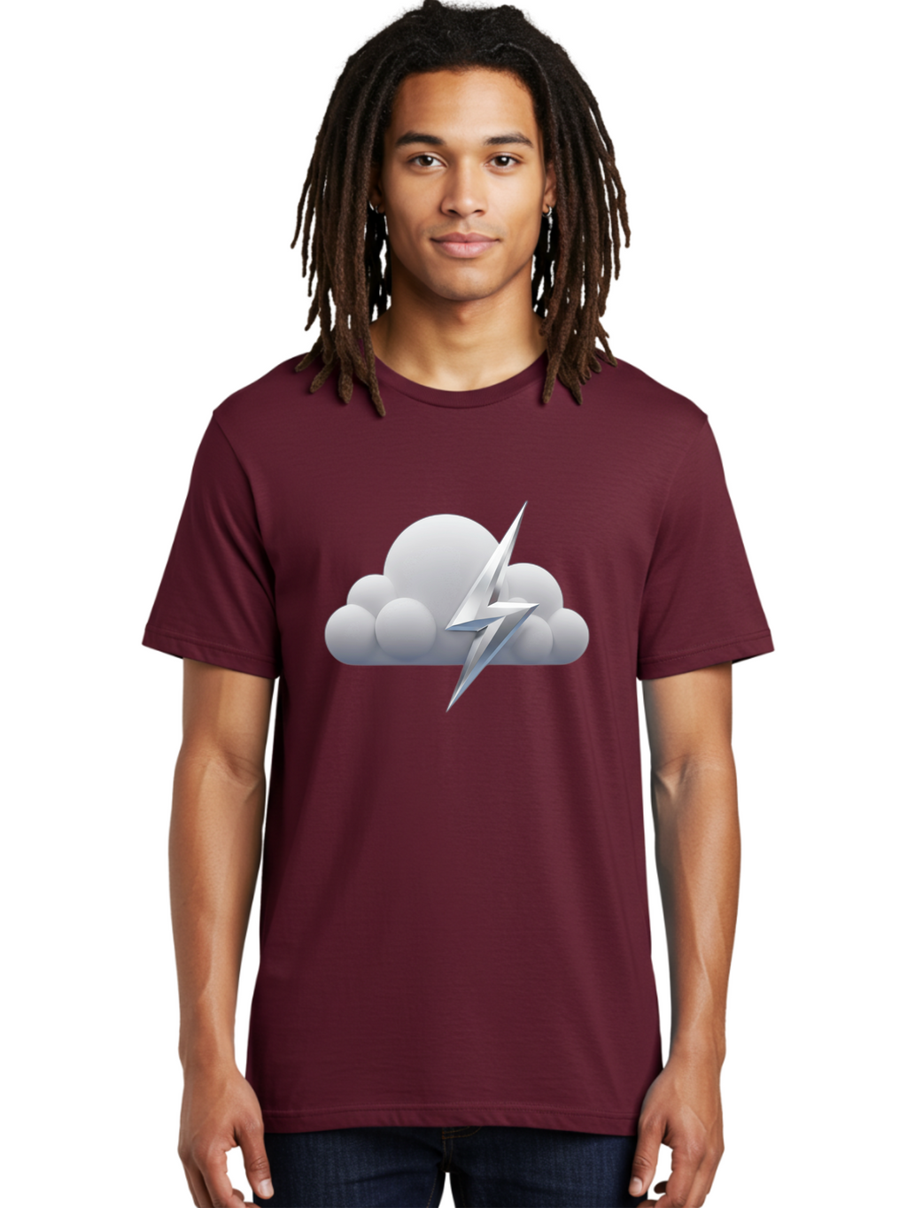Lightning-Bolt-Cloud Men'S Graphic Tee, 100% Cotton, Comfortable Casual Summer Wear, Machine Washable, Vintage Camera, Old Camera, Antique Camera, Black Camera, Classic Photography, Photography Equipment, Nostalgic Device, Film Camera, Bam771